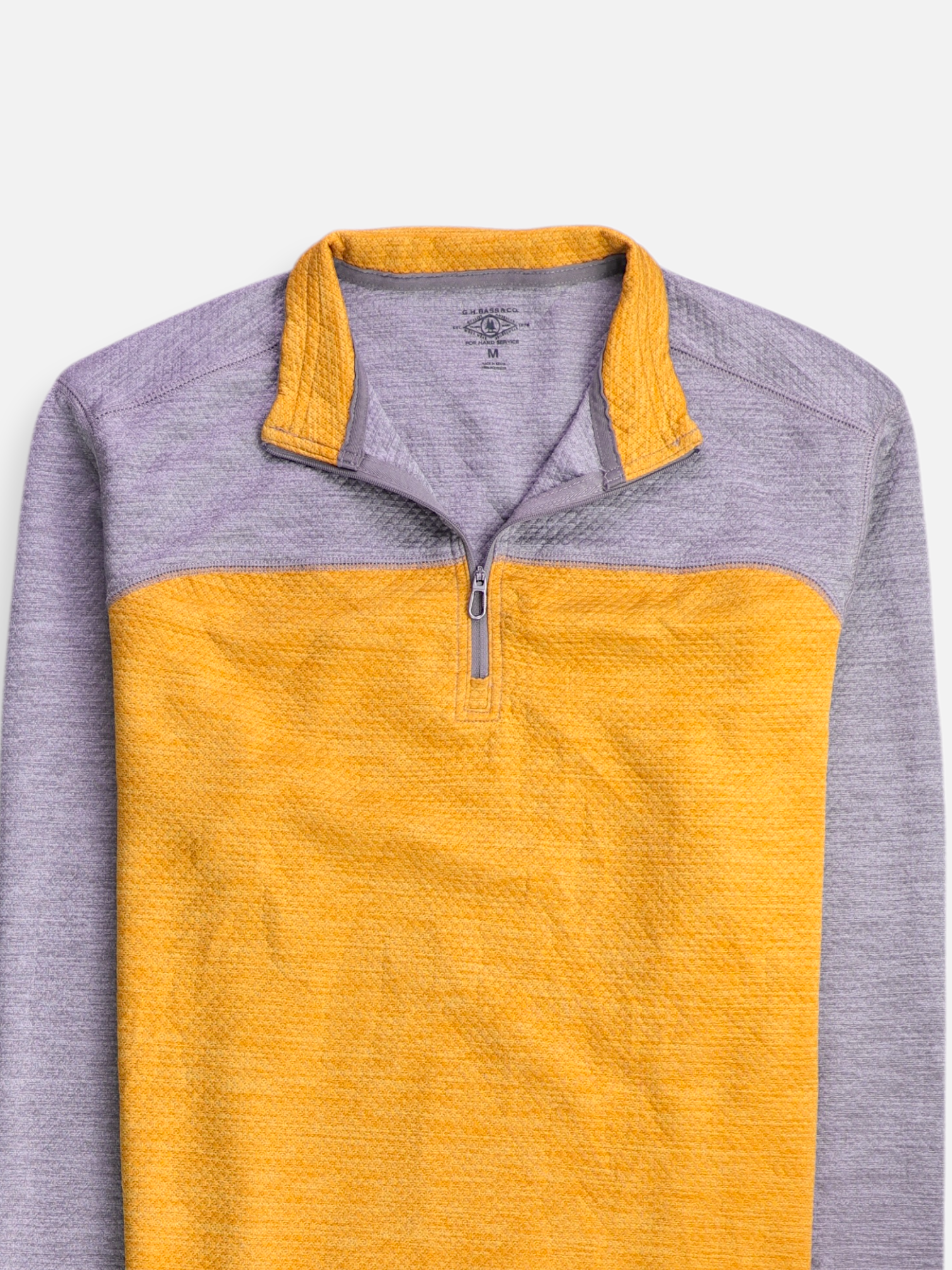 G.H. BASS & CO Sudadera Fleece Color Block - Hombre - Medium