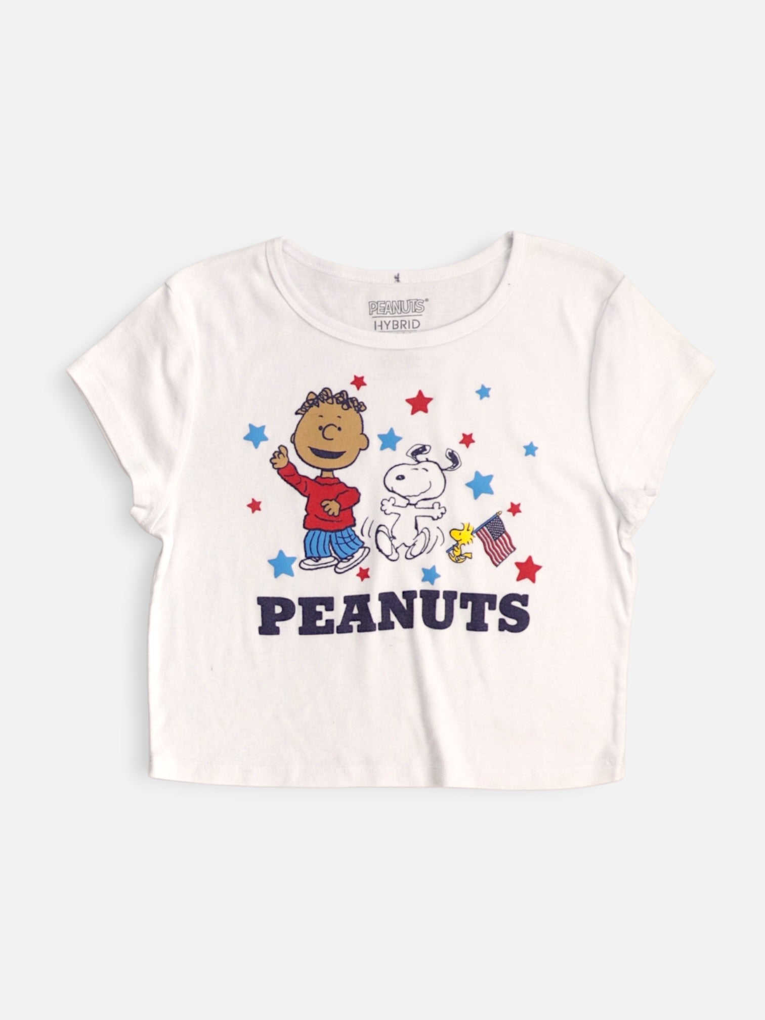 PEANUTS Camiseta Crop Top - Mujer - Large