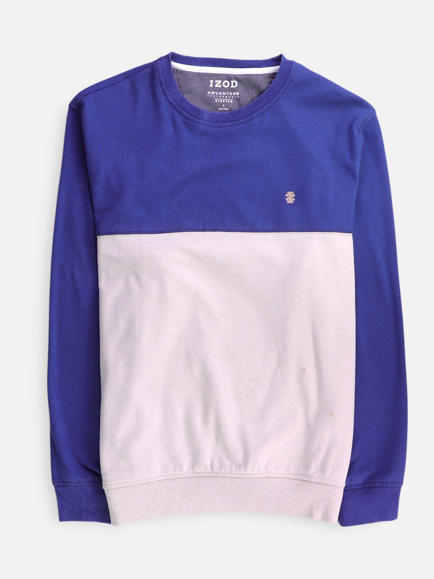 Izod Sudadera Sweatshirt Color Block - Hombre - Large