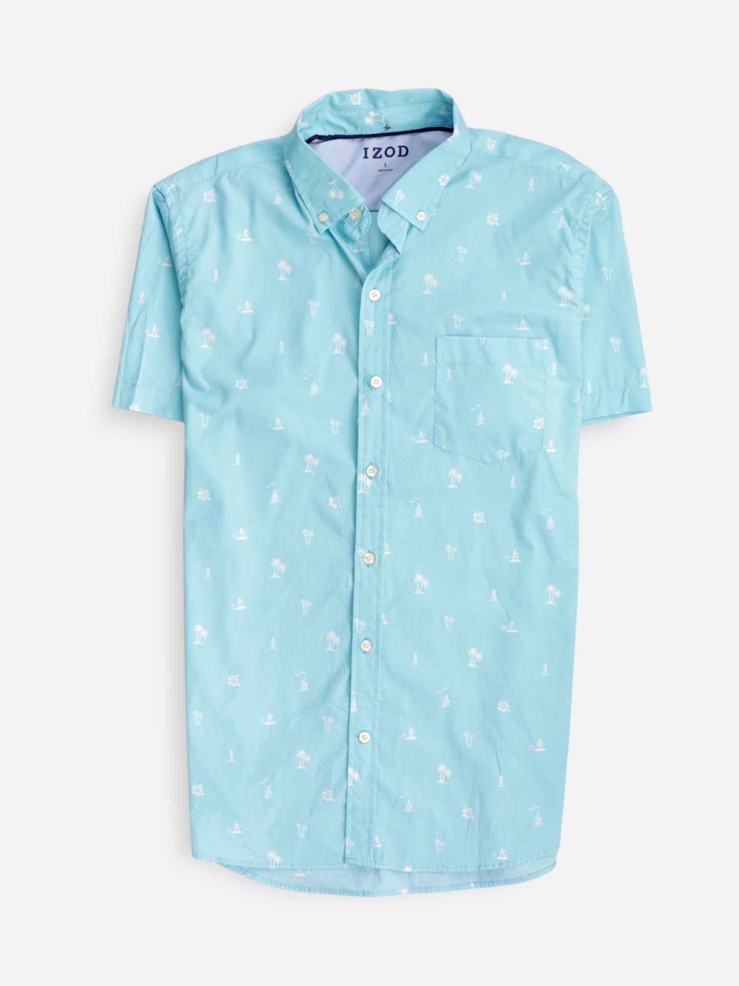 Izod Camisa Casual - Hombre - Large