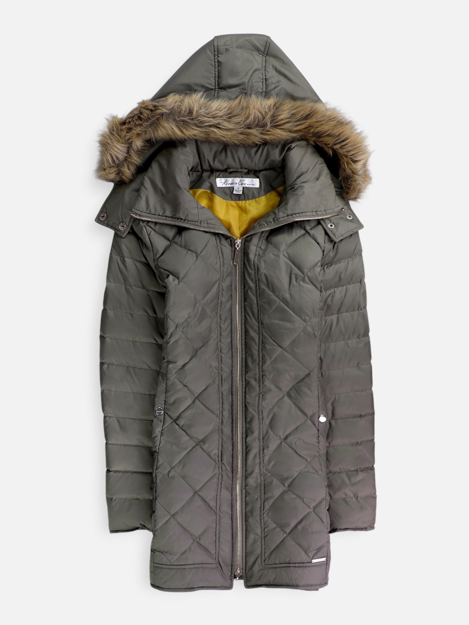 Kenneth Cole Abrigo Impermeable Puffer - Mujer - Medium