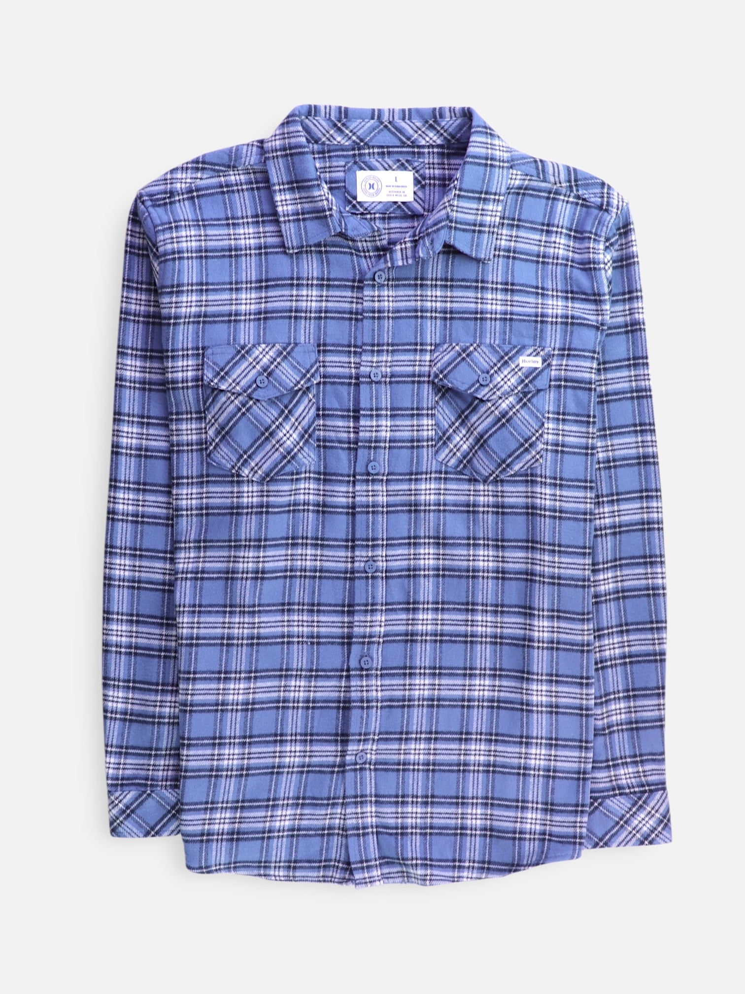 Hurley Camisa Casual - Hombre - Large