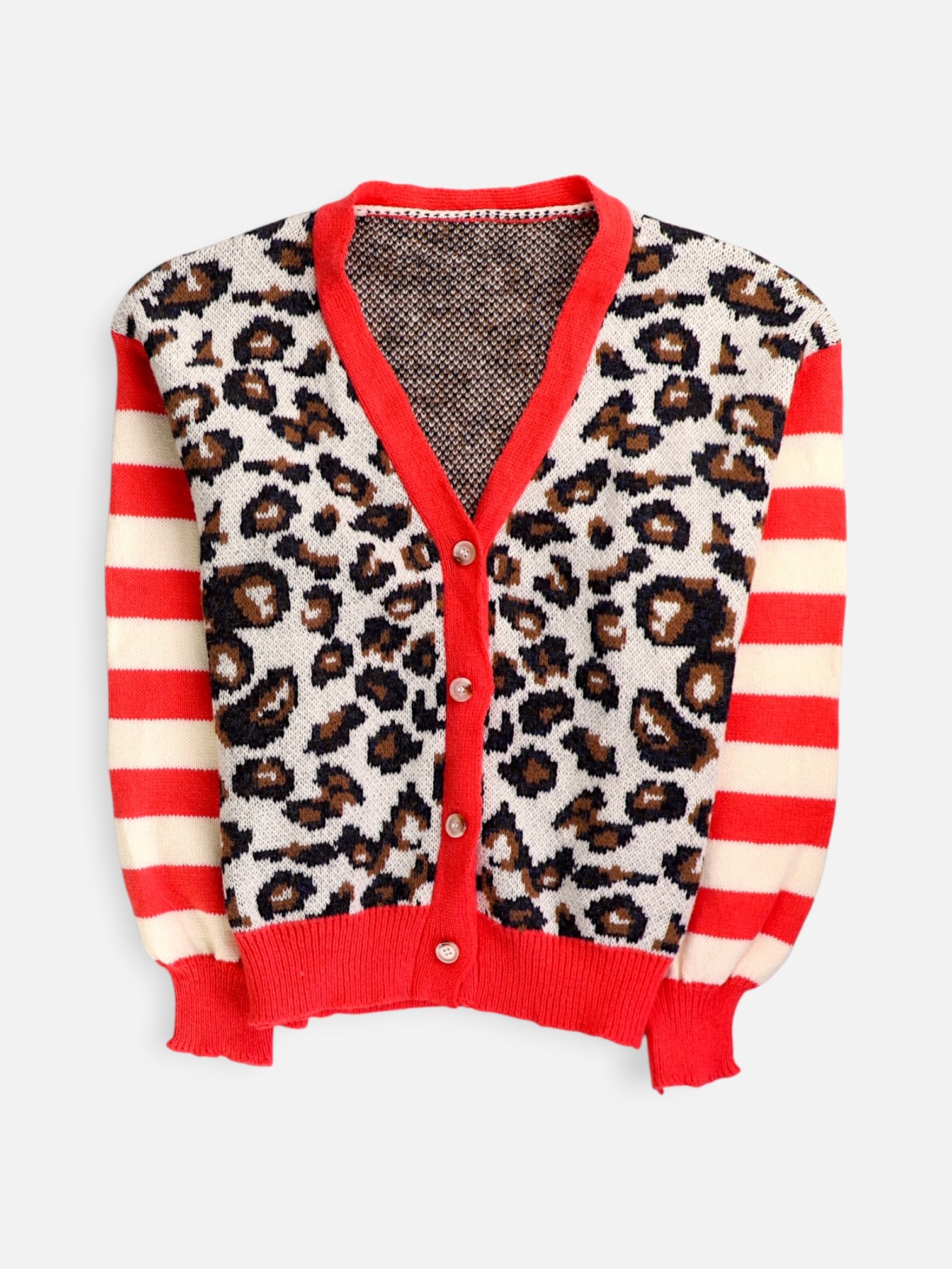 Sueter Cardigan Color Block - Mujer - Large