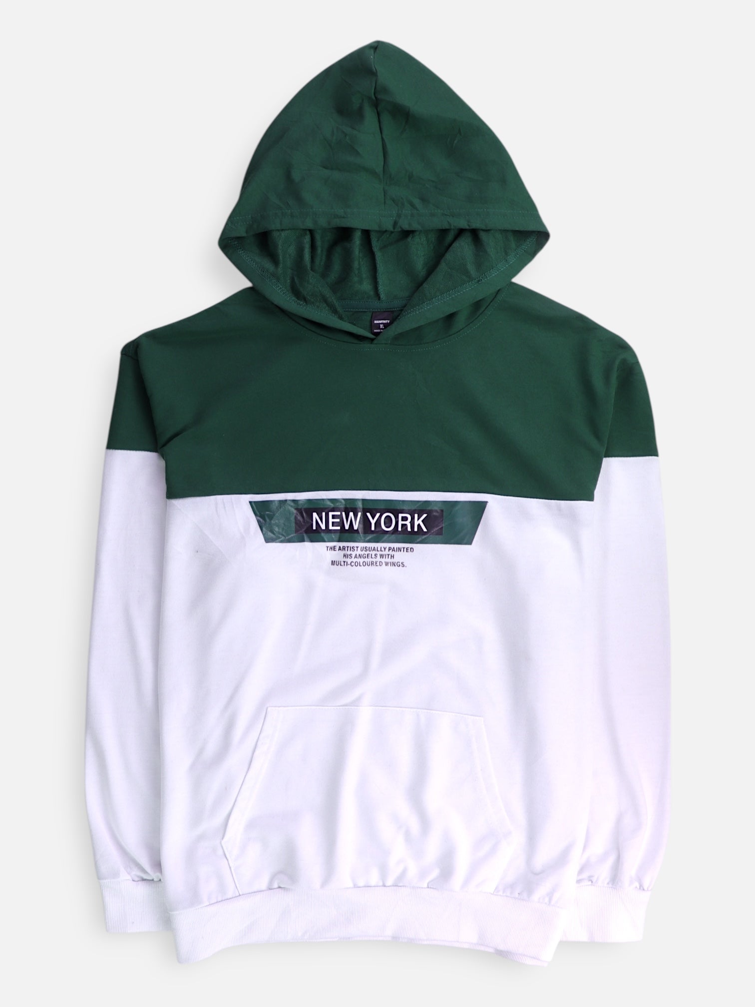 Sudadera Hoodie Color Block - Hombre - XL