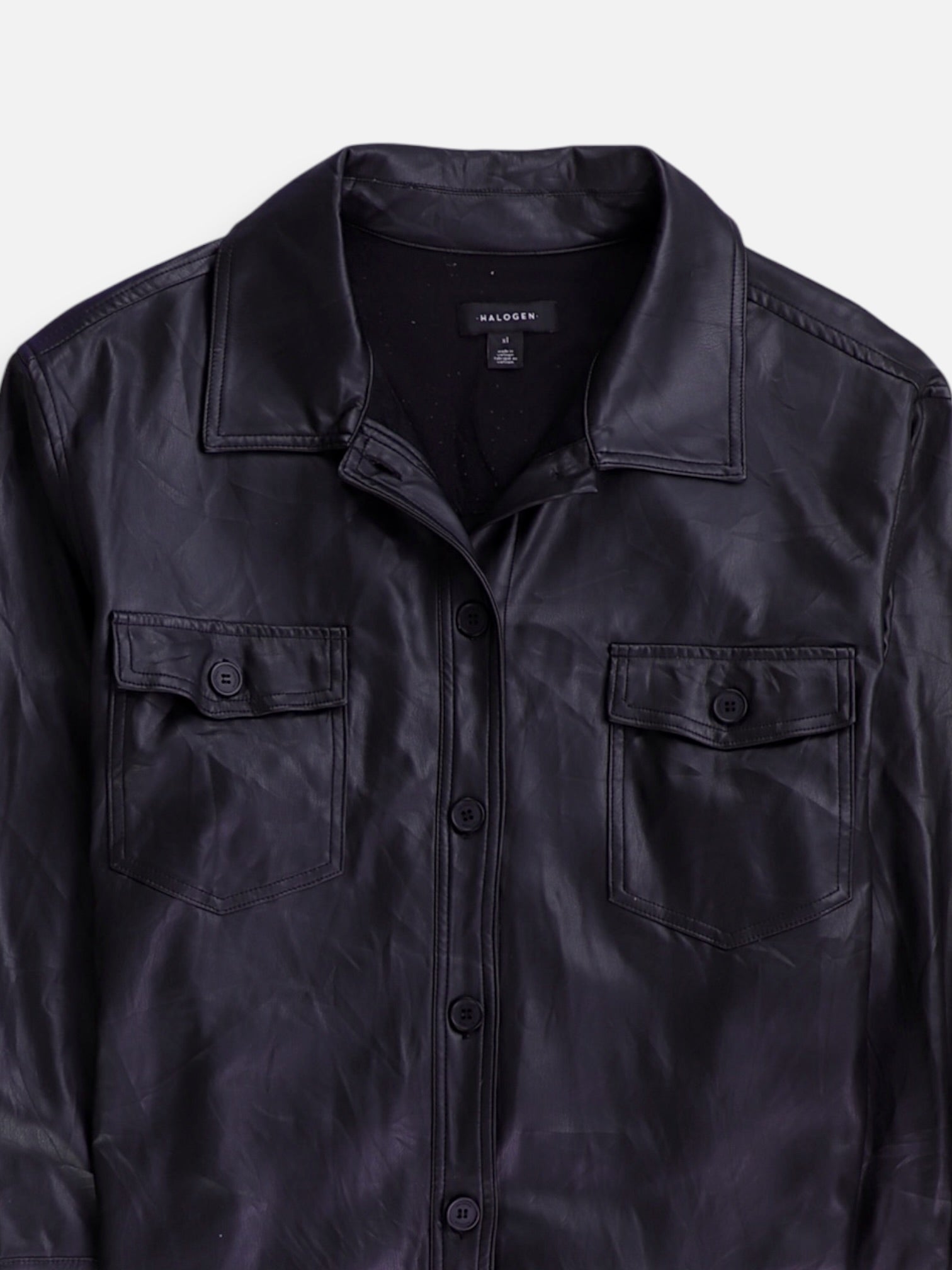 Chaqueta Sobrecamisa Cuero - Mujer - XL