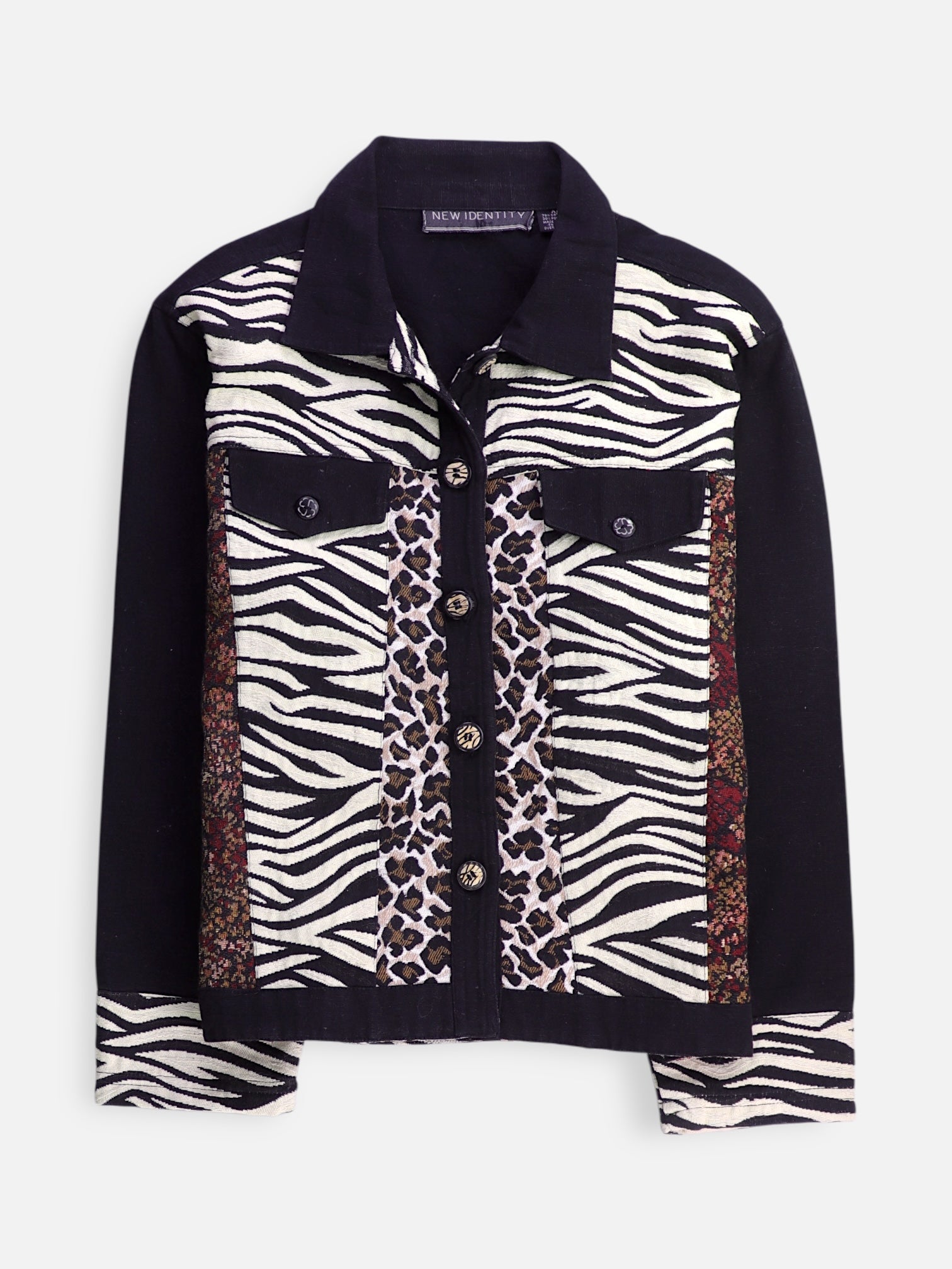 Chaqueta Casual Color Block - Mujer - XL