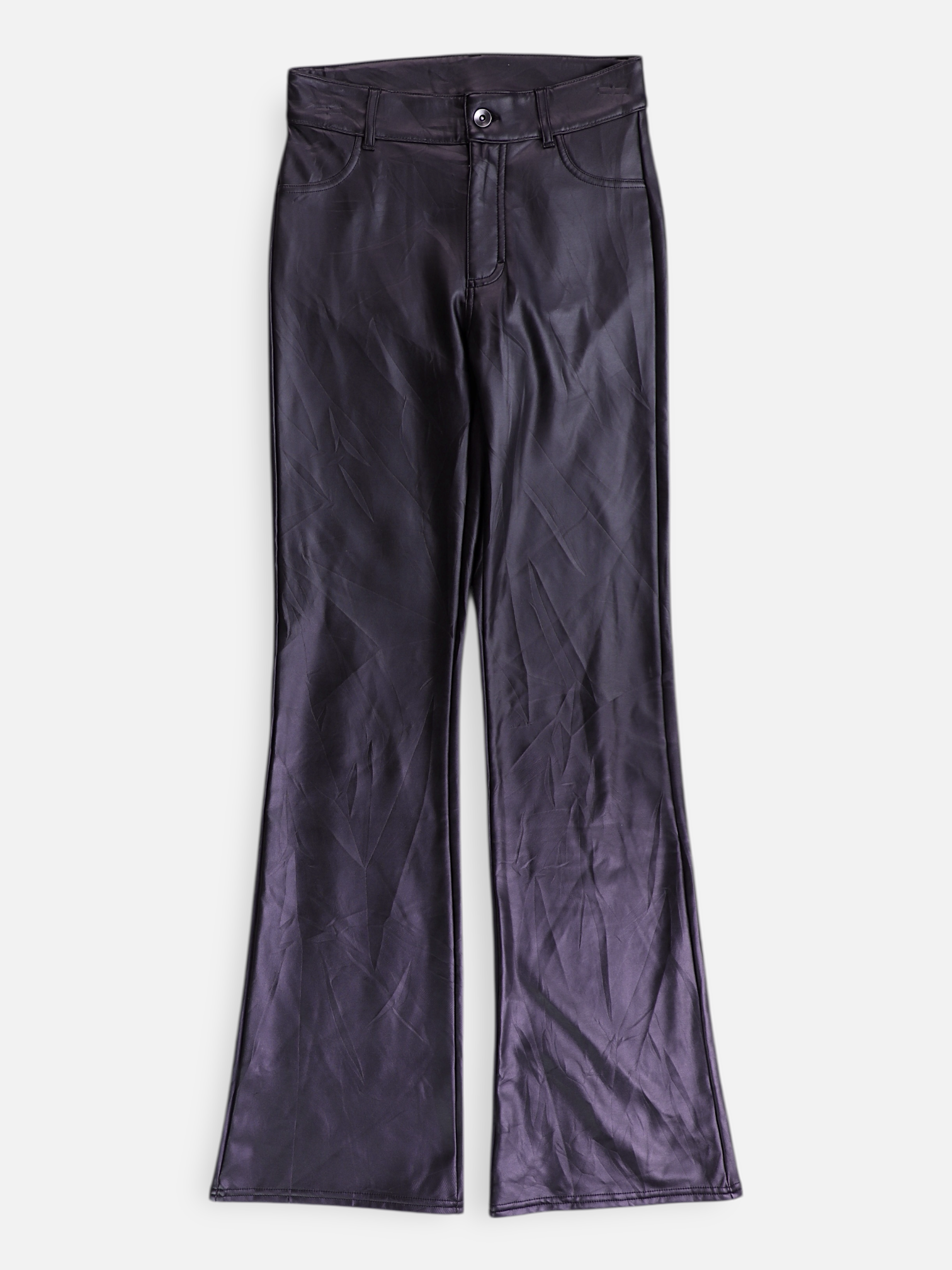 Pantalon Regular Fit Cuero - Mujer - XS