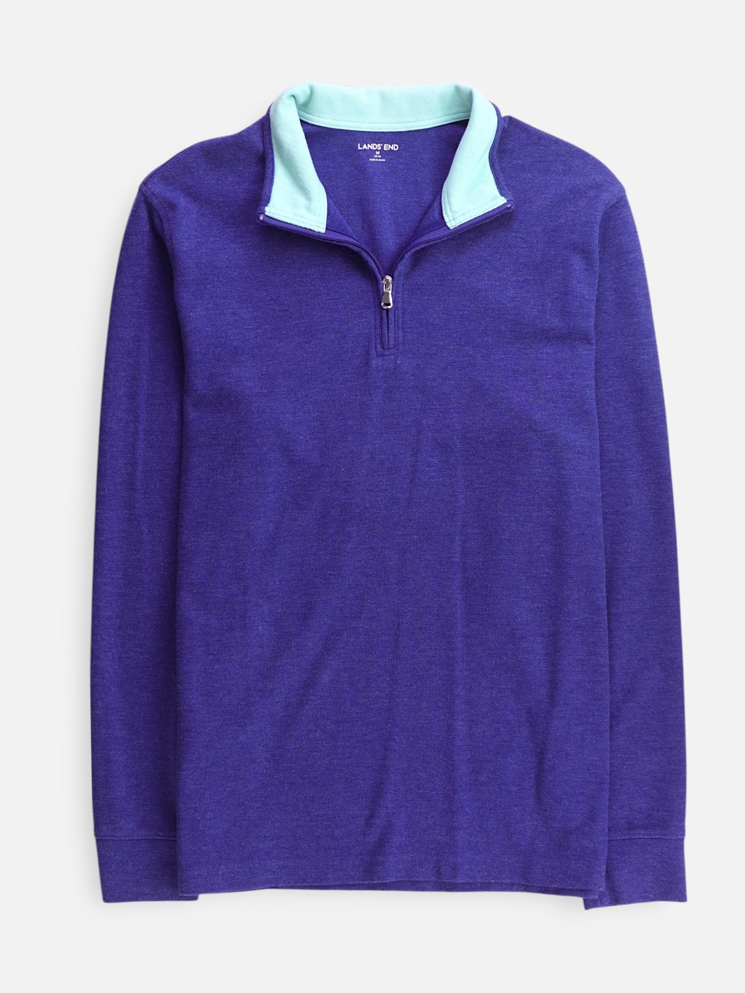 LANDS END Sueter Fleece Casual - Hombre - Medium