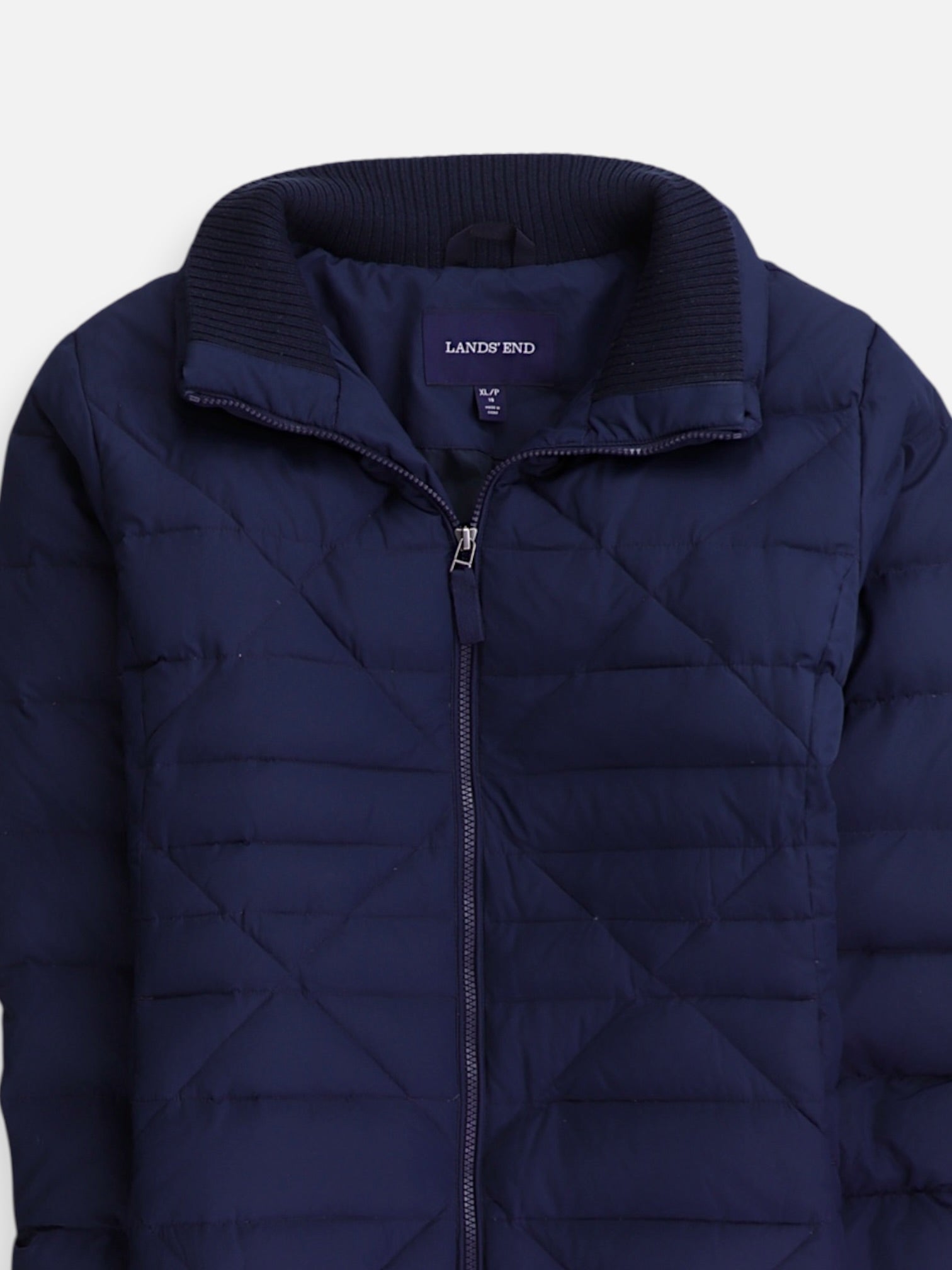 LANDS END Chaqueta Puffer Impermeable - Hombre - XL