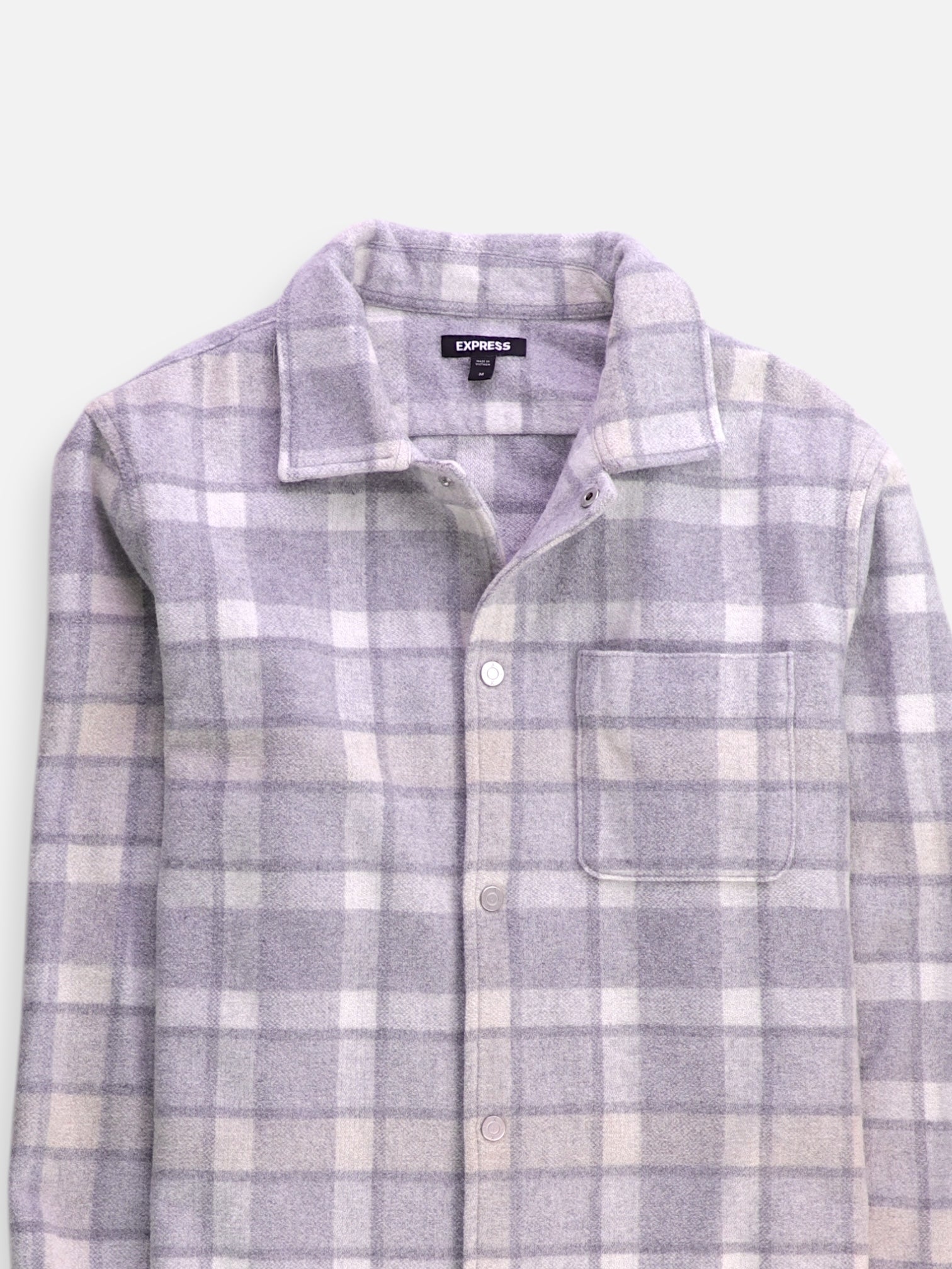 EXPRESS Chaqueta Sobrecamisa Color Block - Hombre - Medium
