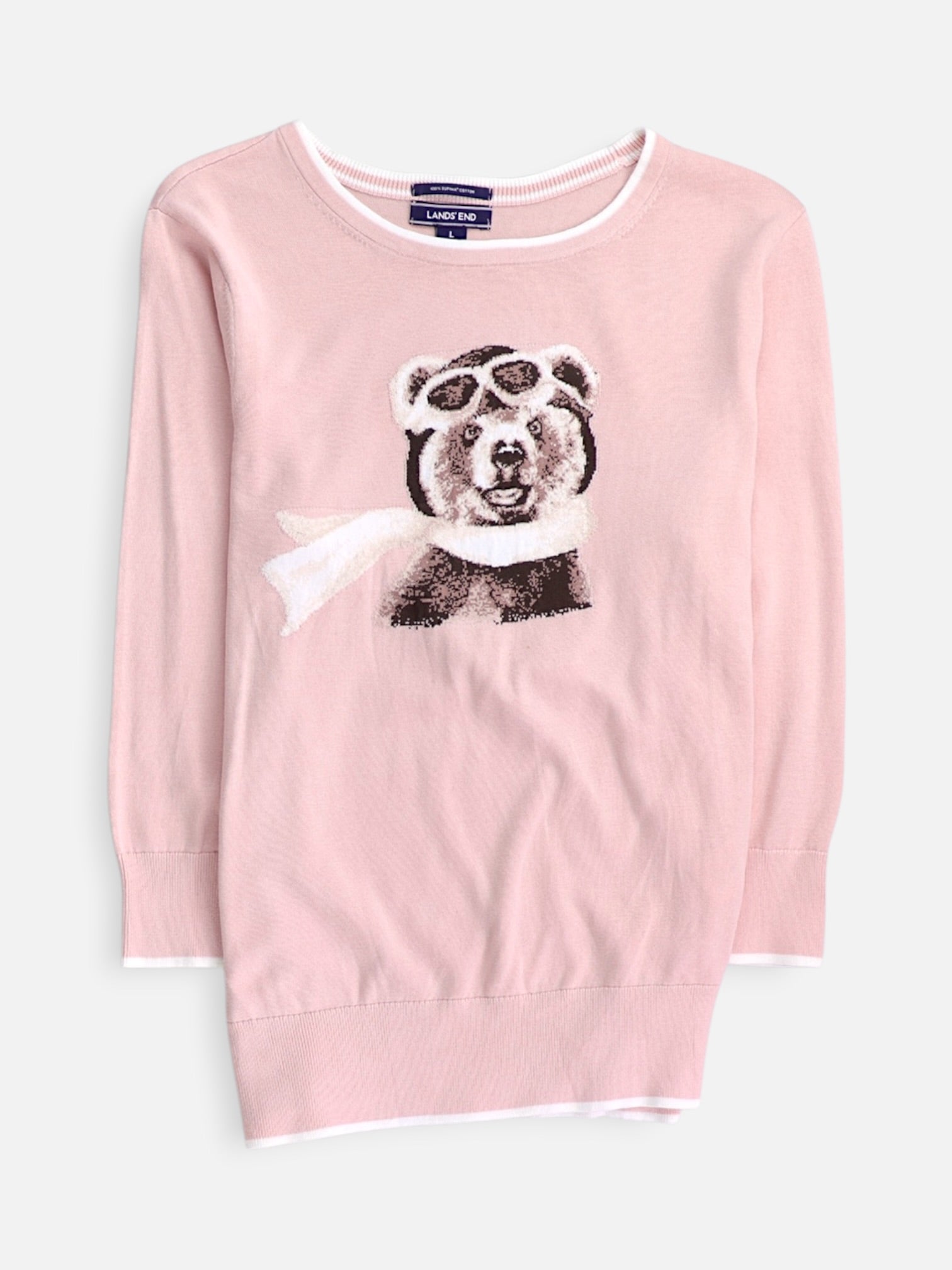 LANDS END Sueter Casual Animado - Mujer - Large