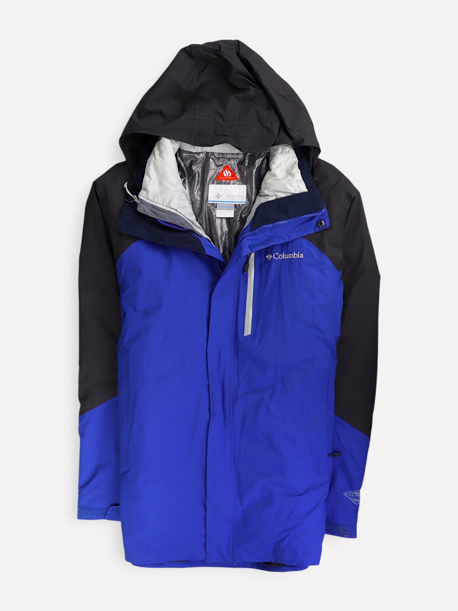Columbia Chaqueta Impermeable Color Block - Hombre - Large