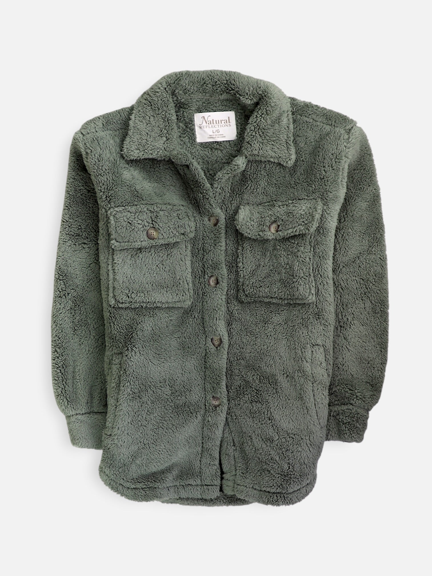 Chaqueta Sobrecamisa Teddy - Mujer - Large