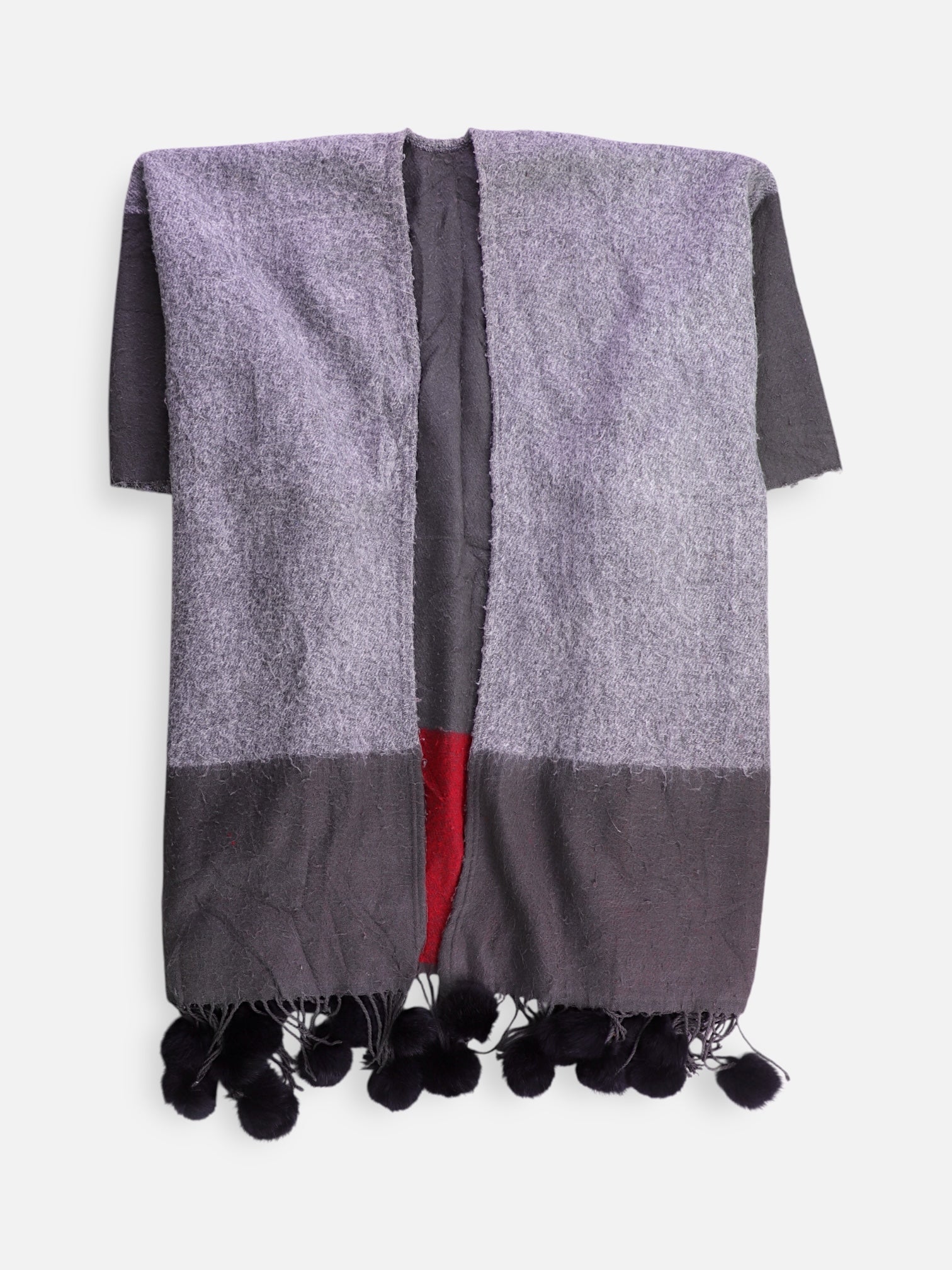 Poncho Color Block - Unisex - Talla Única (One Size)