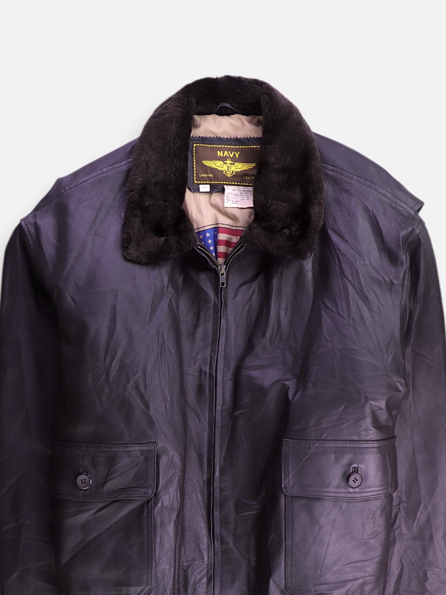 Chaqueta Aviator Cuero - Hombre - 2XL