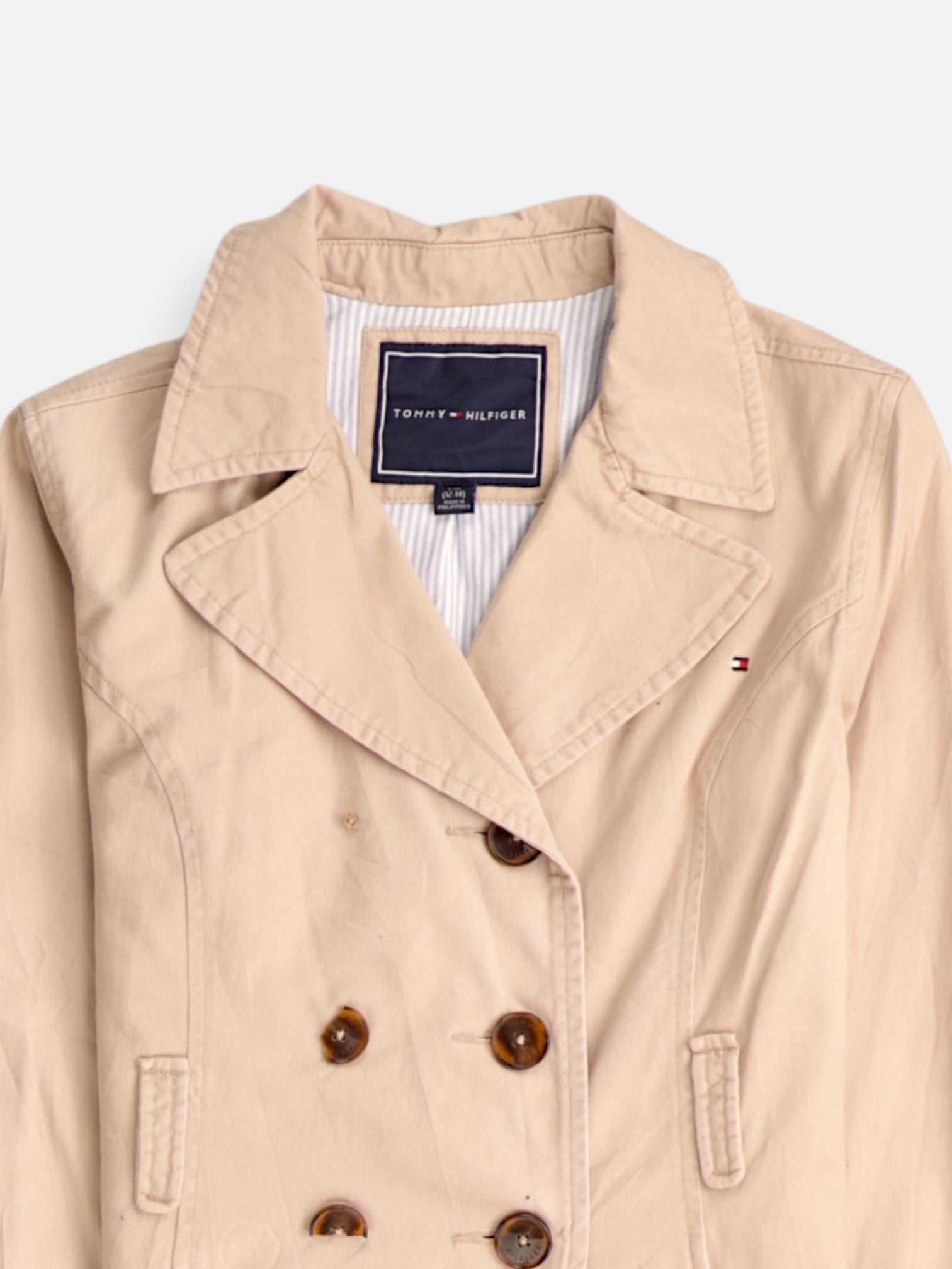 Tommy Hilfiger Abrigo Donble breasted trench Casual - Niña - Large - 12-14Y (Años)