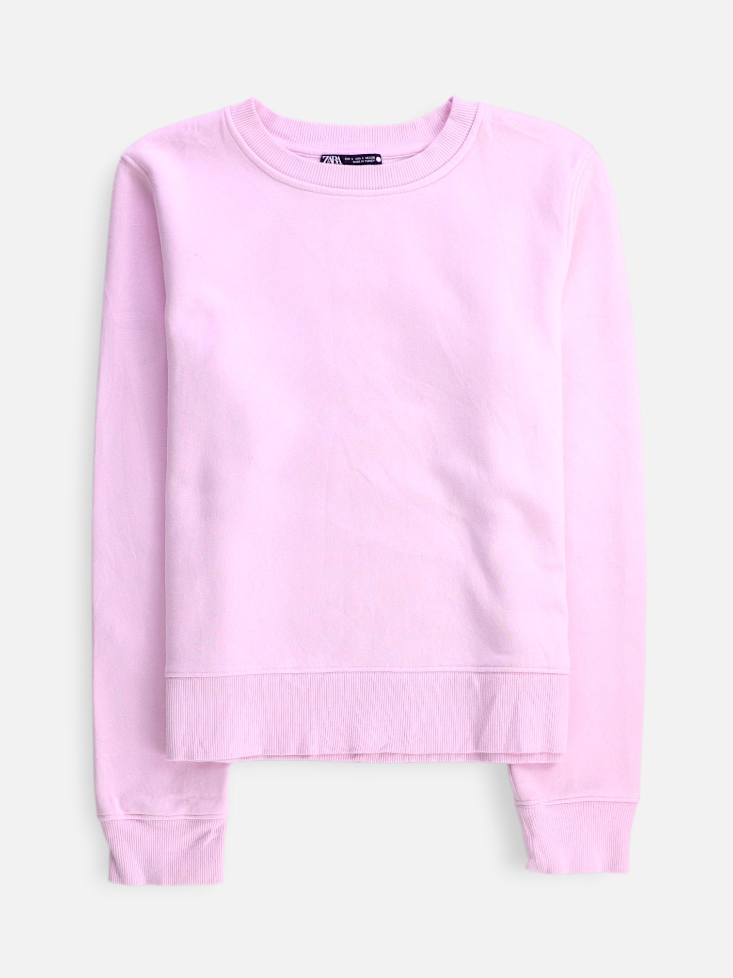 ZARA Sudadera Sweatshirt Basic - Mujer - Small