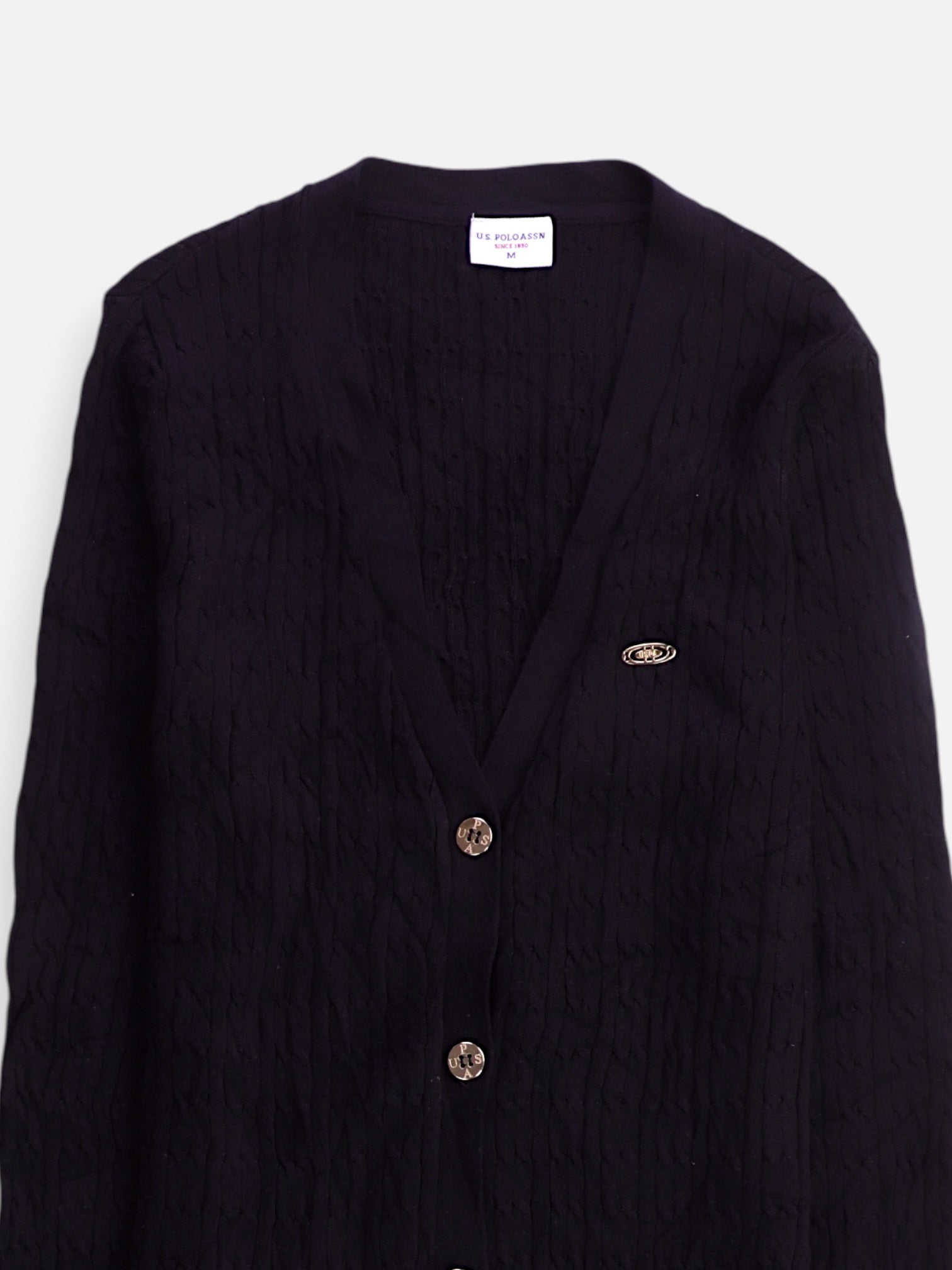 US Polo ASSN Sueter Cardigan Casual - Mujer - Medium
