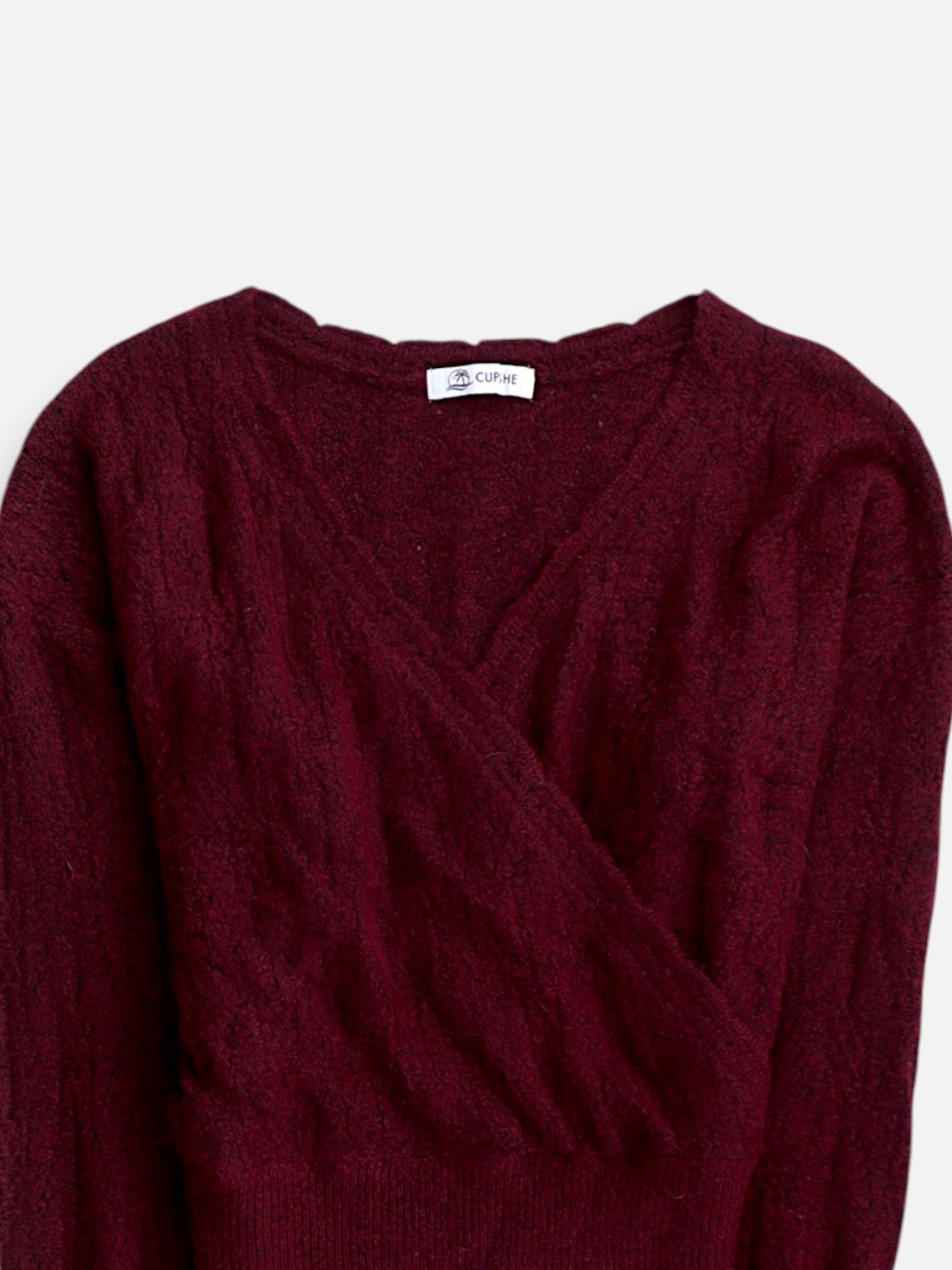 Cupshe Sueter Knit Crop Top - Mujer - Small