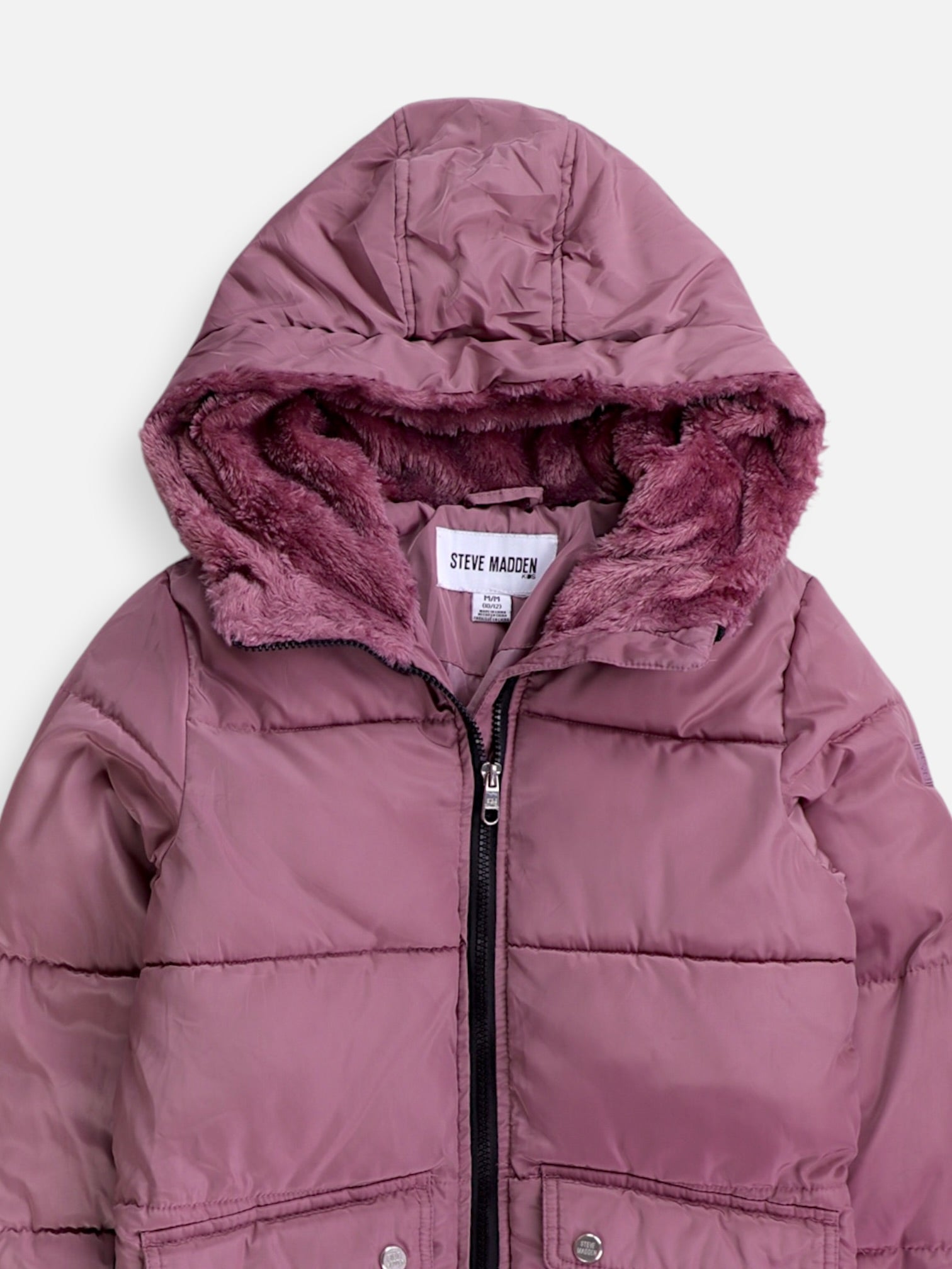 Steve Madden Chaqueta Puffer Impermeable - Niña - Medium - 10-12Y (Años)
