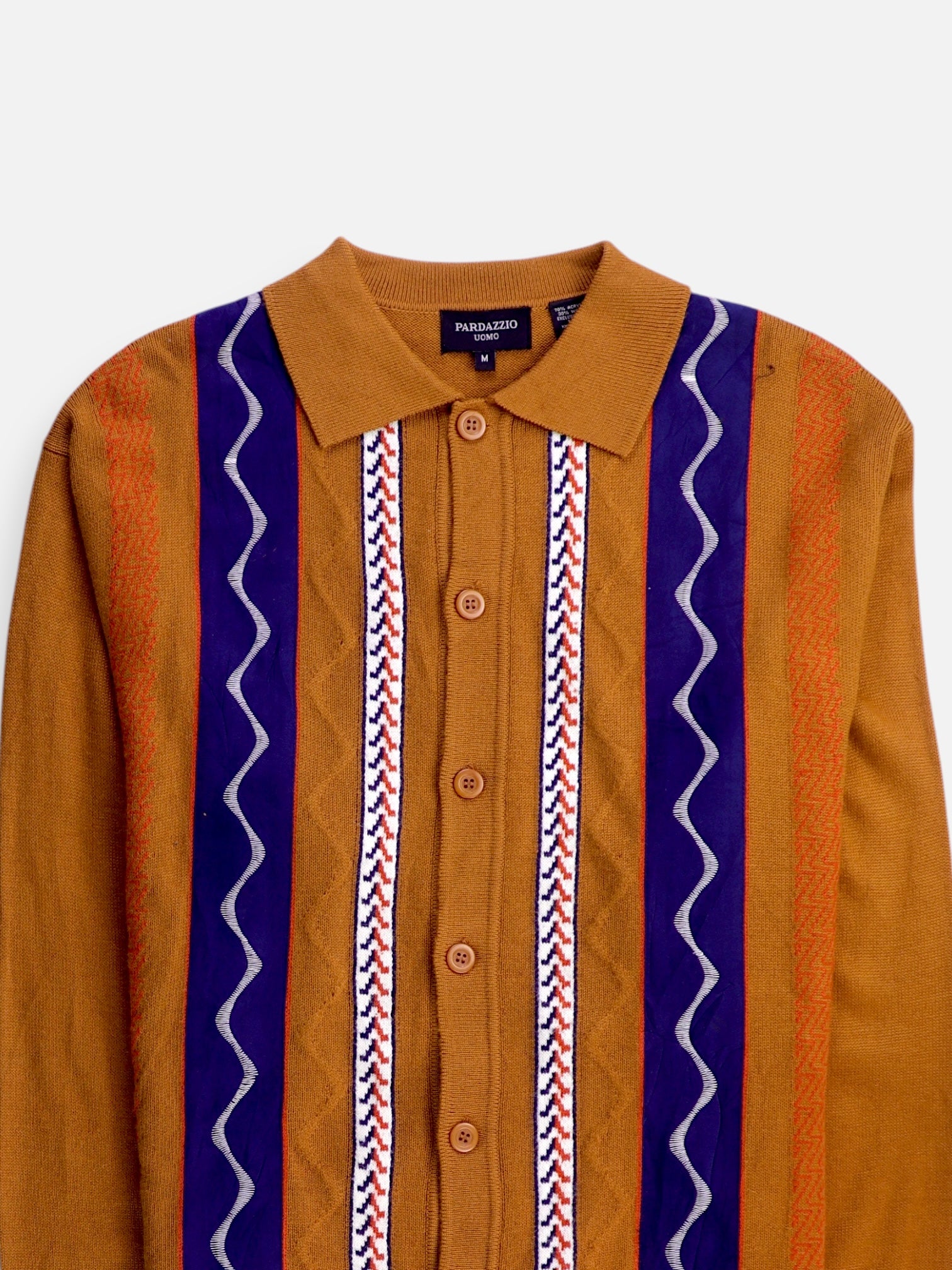 Sueter Cardigan Color Block - Hombre - Medium