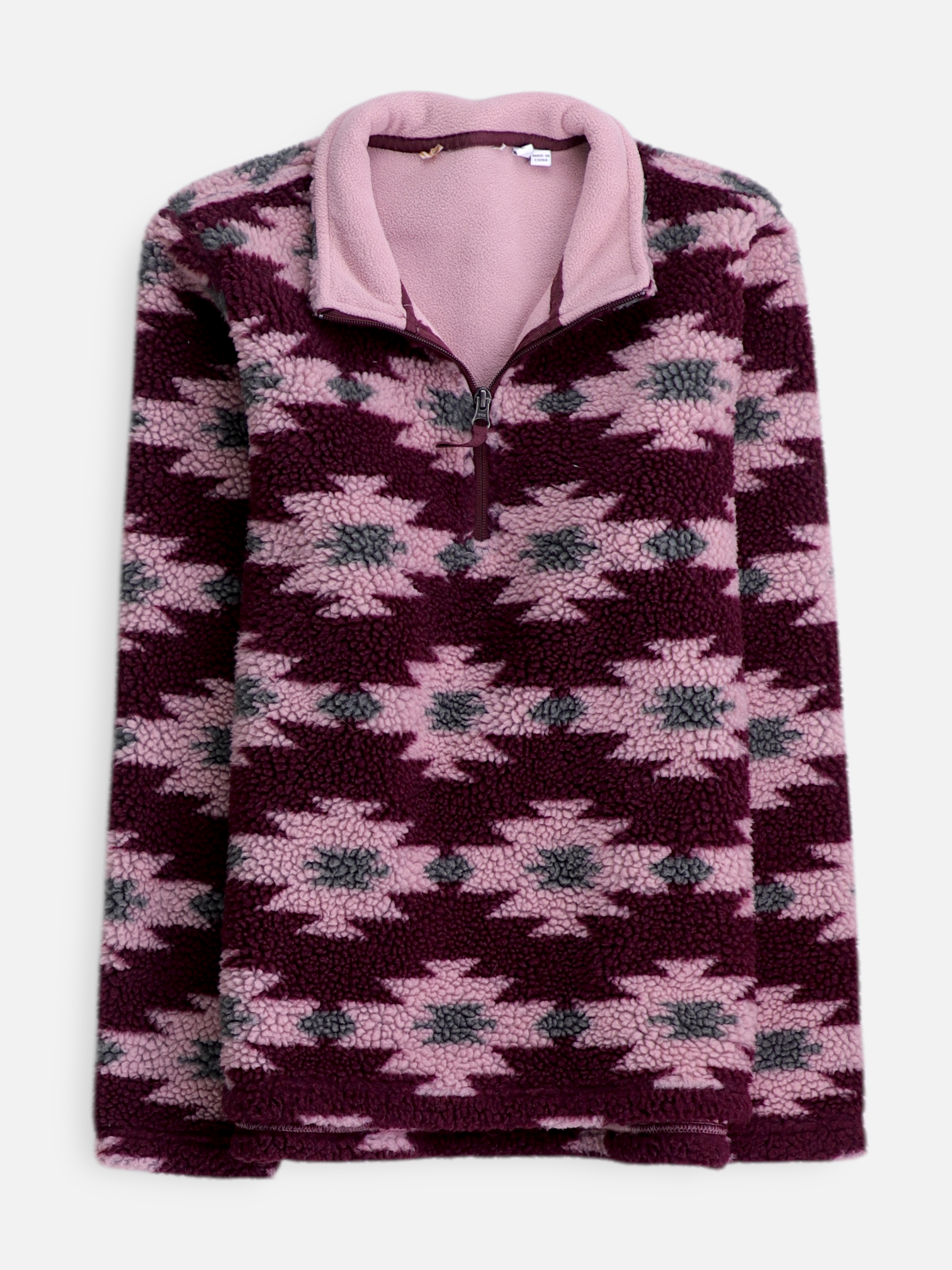 Sueter Fleece Color Block - Mujer - Large