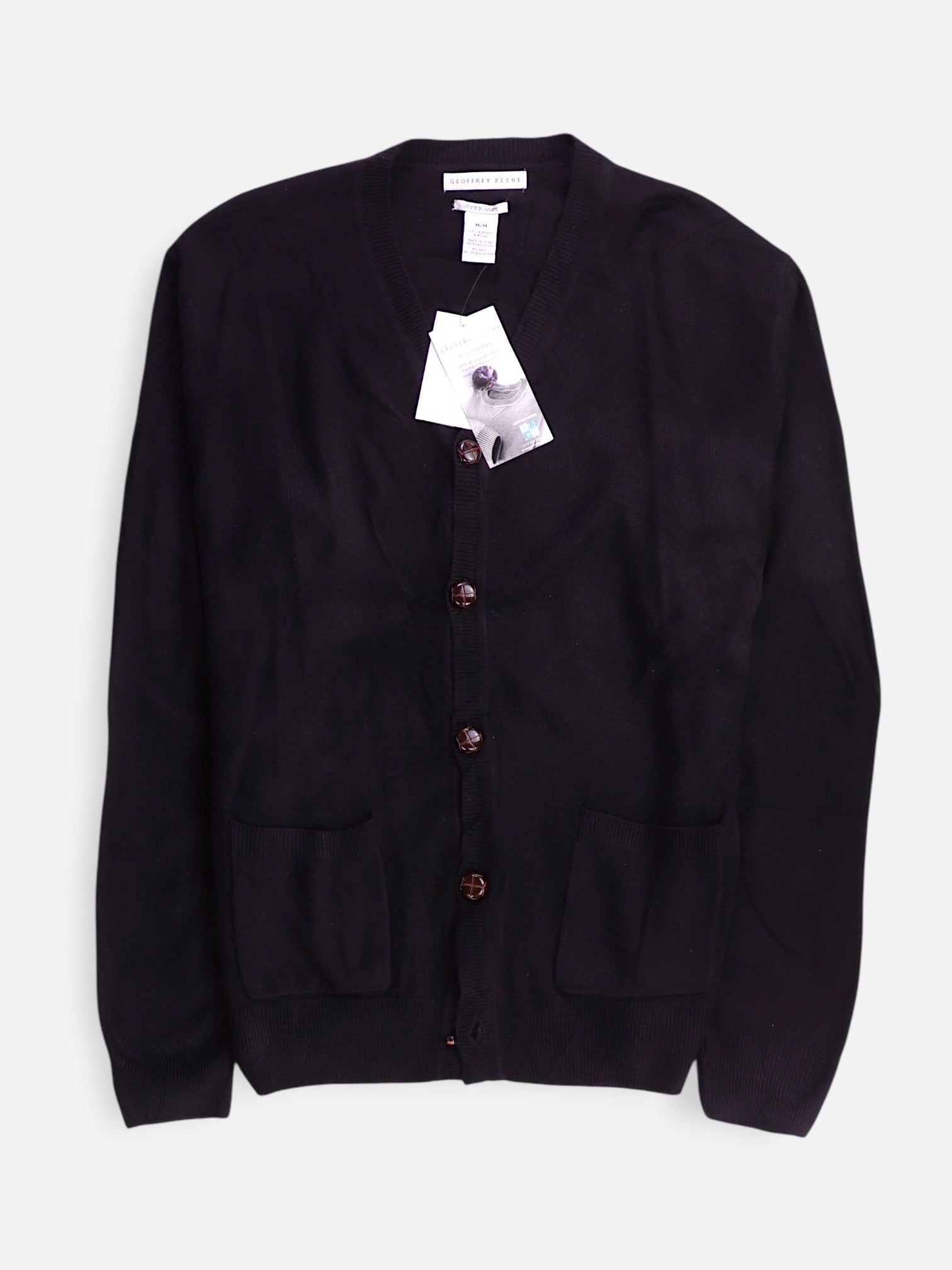 GEOFFREY BEENE  Sueter Cardigan Casual - Hombre - Medium