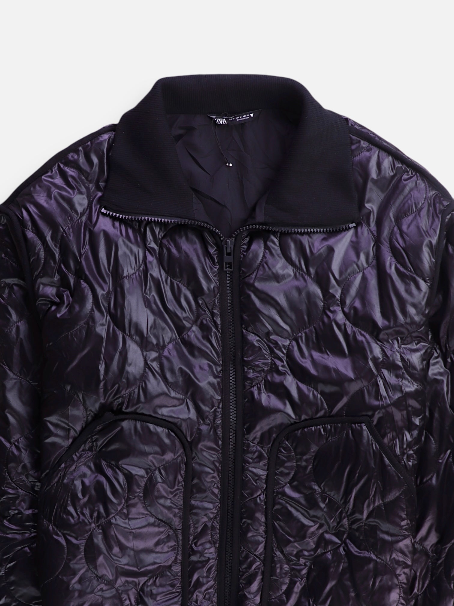 ZARA Chaqueta Puffer Impermeable - Hombre - Medium