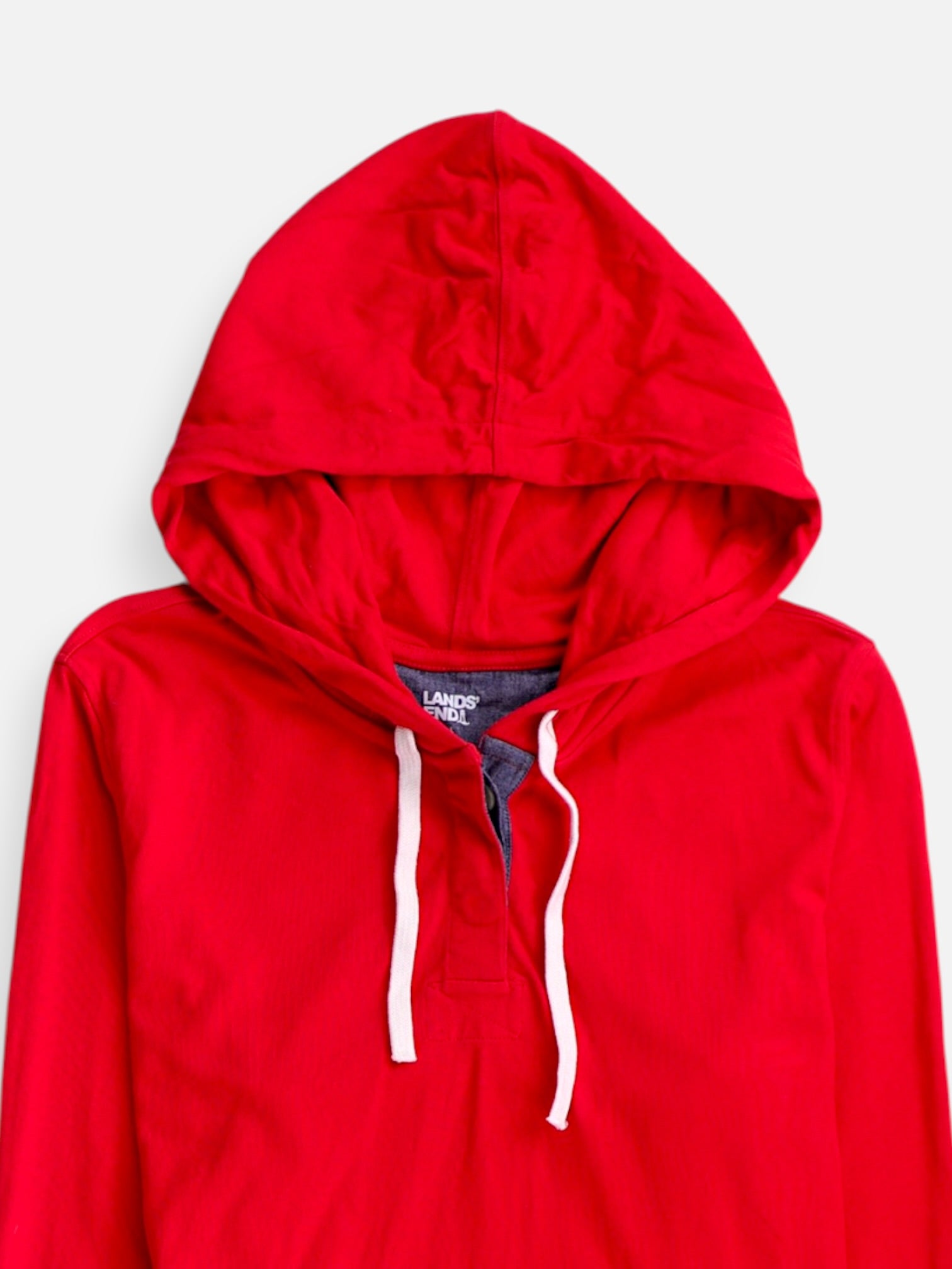 LANDS END Sudadera Hoodie Basic - Hombre - Large