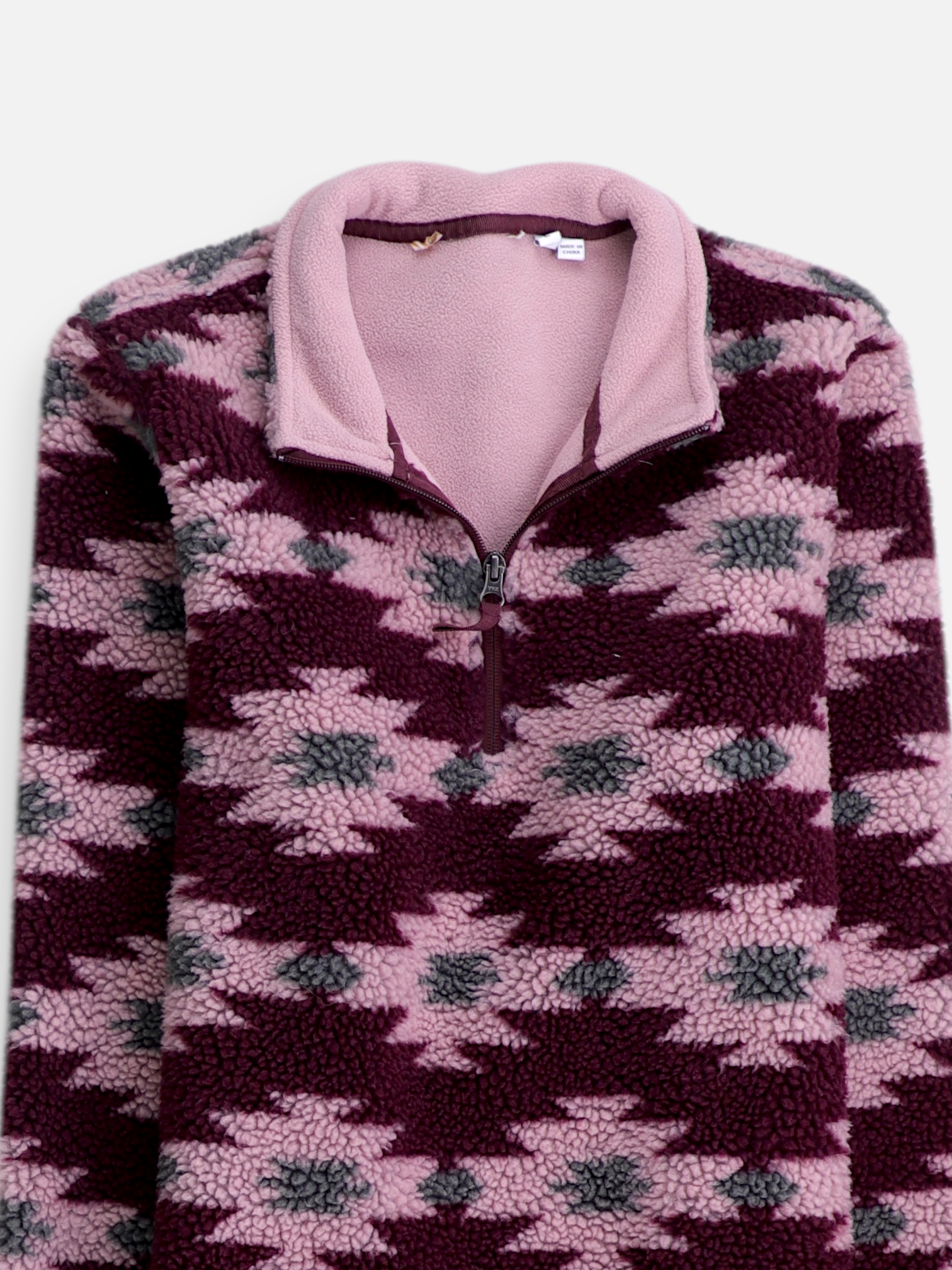 Sueter Fleece Color Block - Mujer - Large