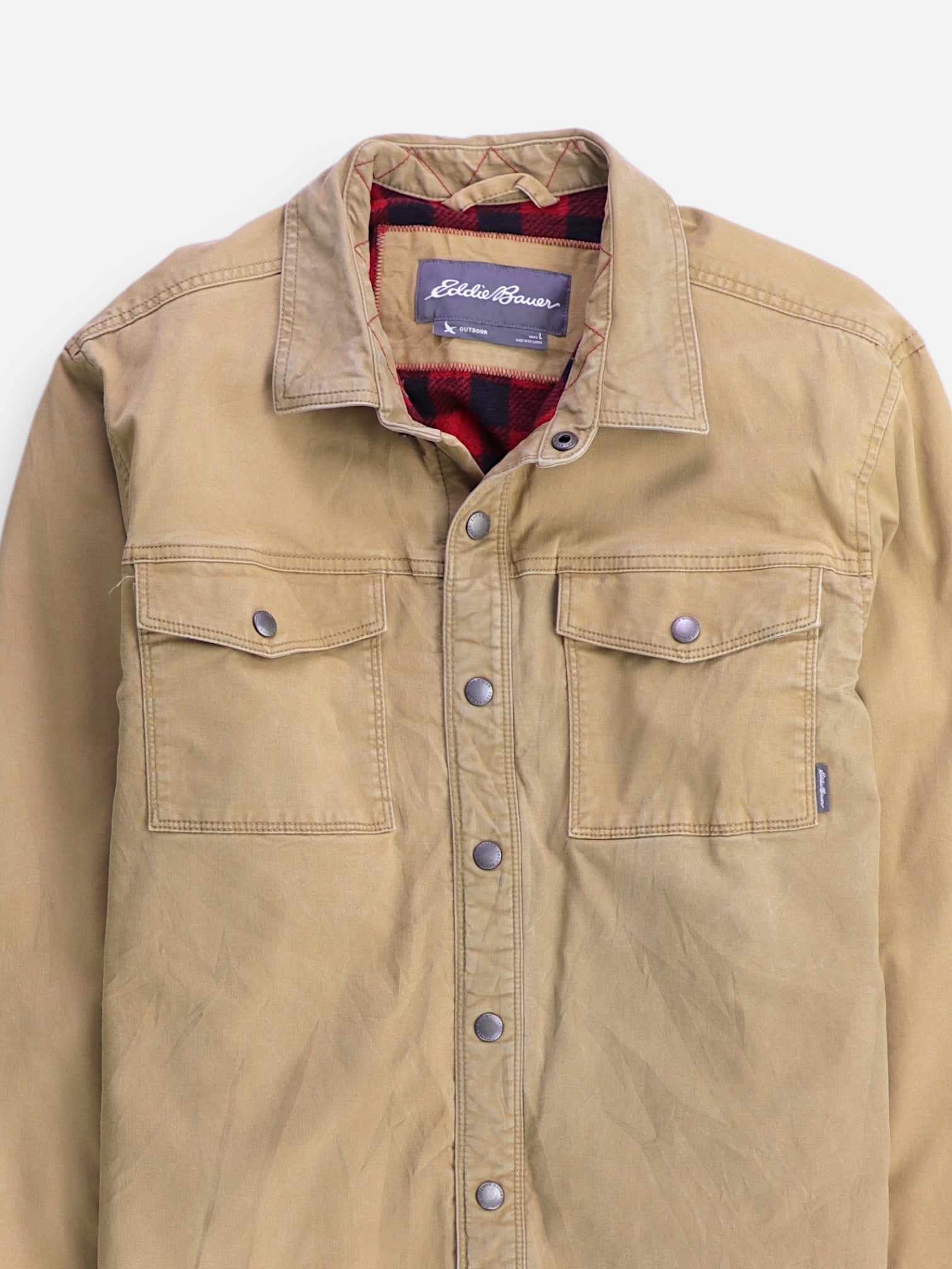Eddie Bauer Chaqueta Sobrecamisa Basic - Hombre - Large