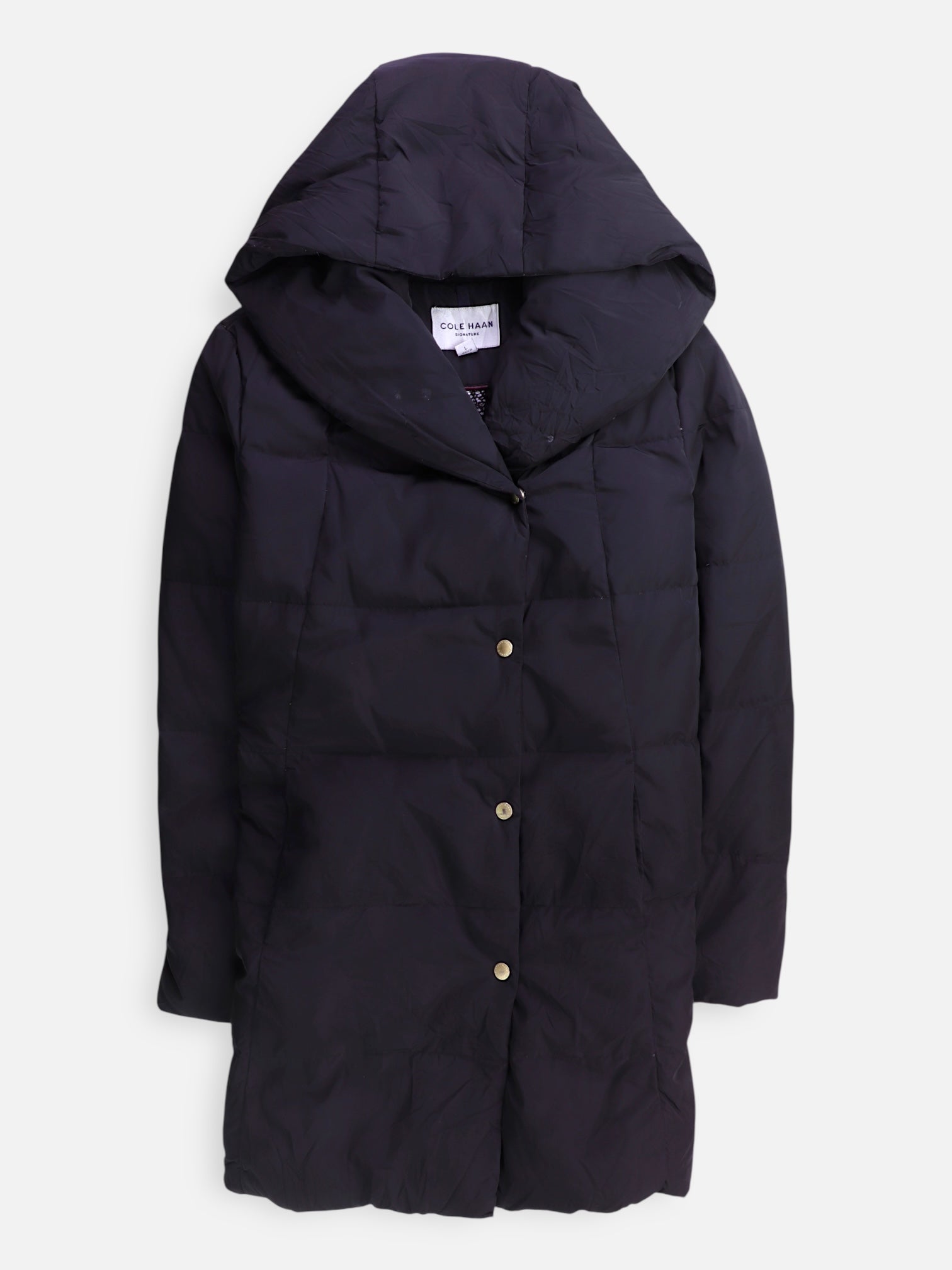 COLE HAAN Chaqueta Puffer Impermeable - Mujer - Large