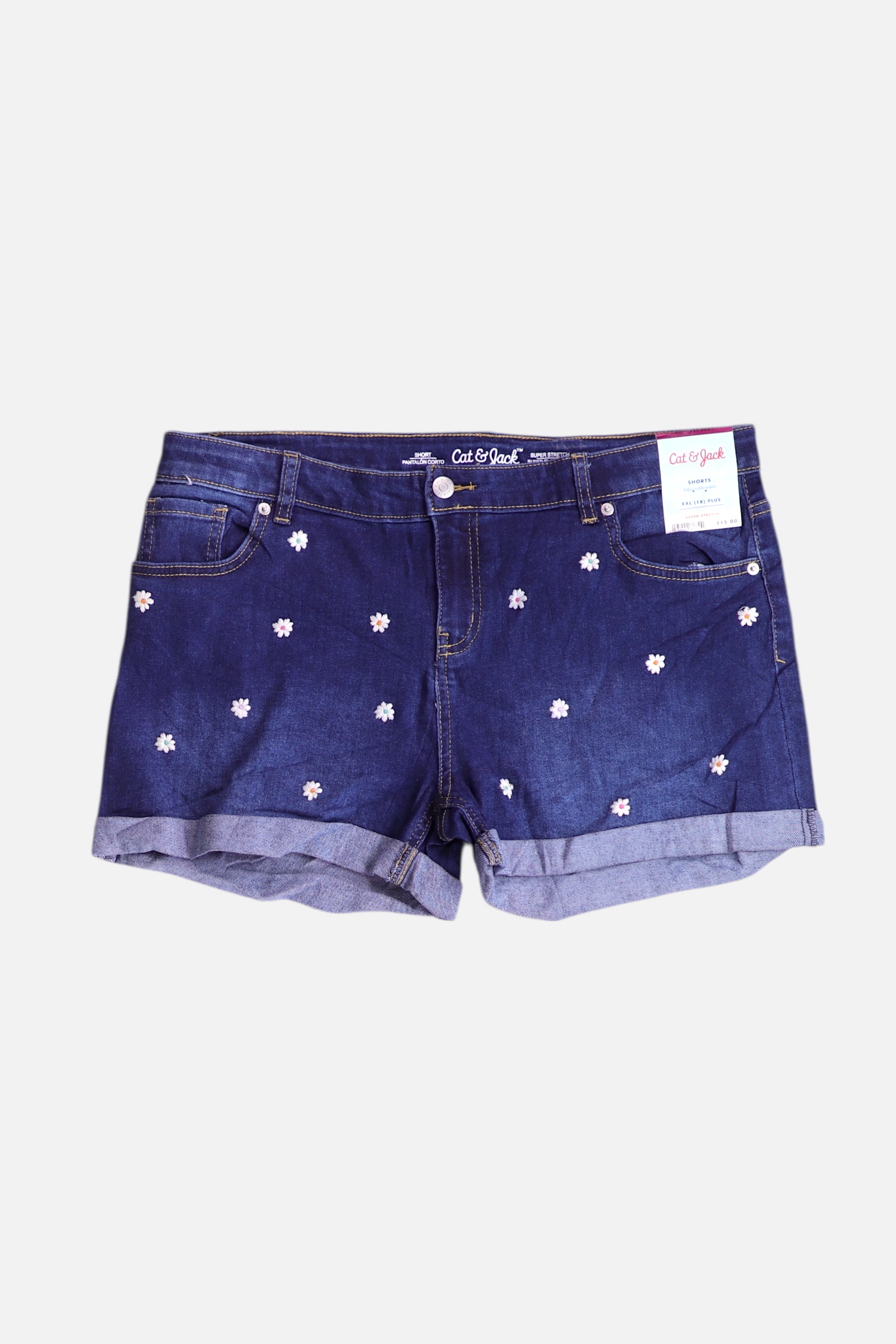 Cat & Jack  Shorts Denim - Niña - 2XL - 18-20Y (Años)