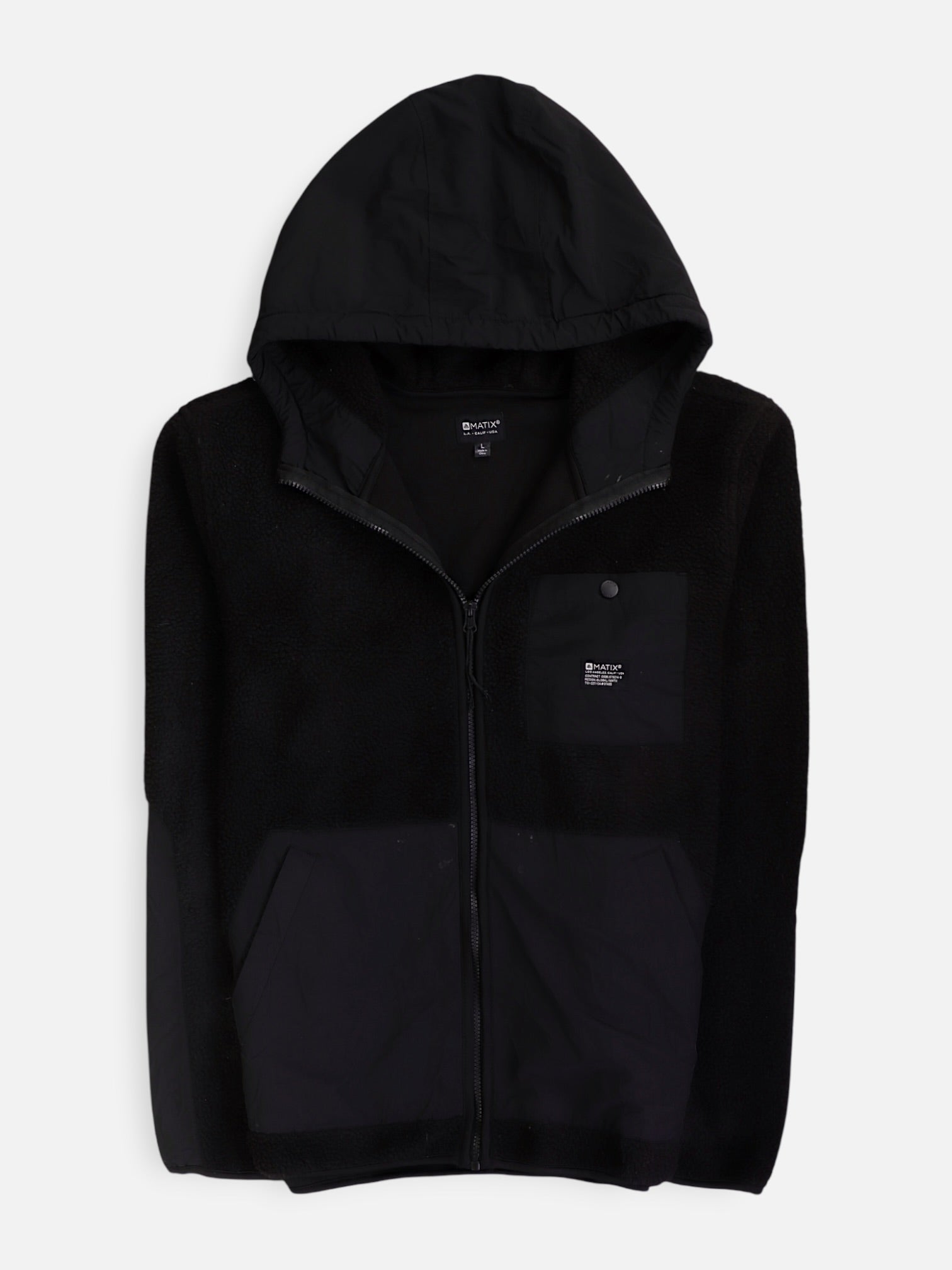 Sudadera Hoodie Teddy - Hombre - Large