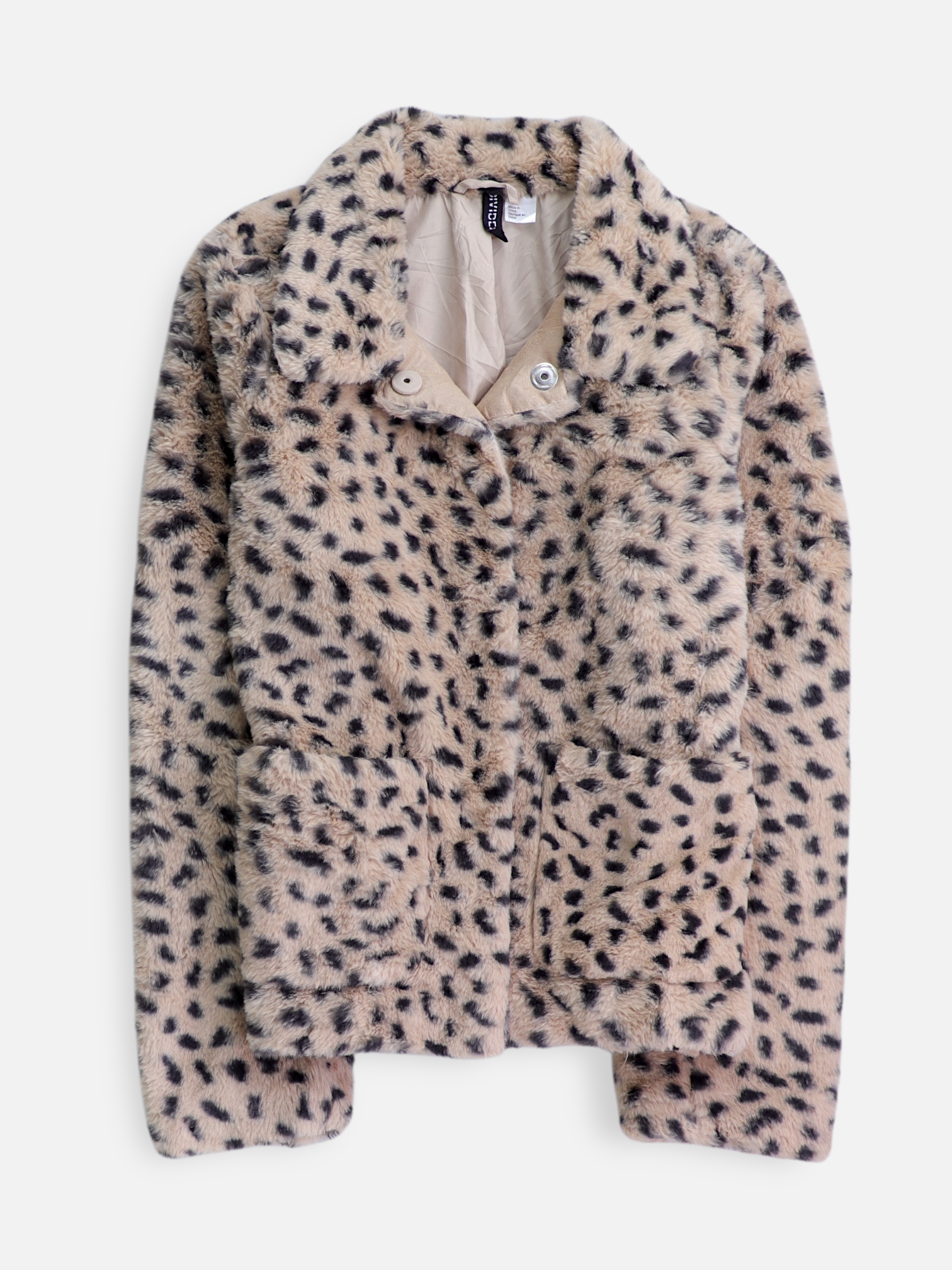 H&M Chaqueta Casual Teddy - Mujer - Small