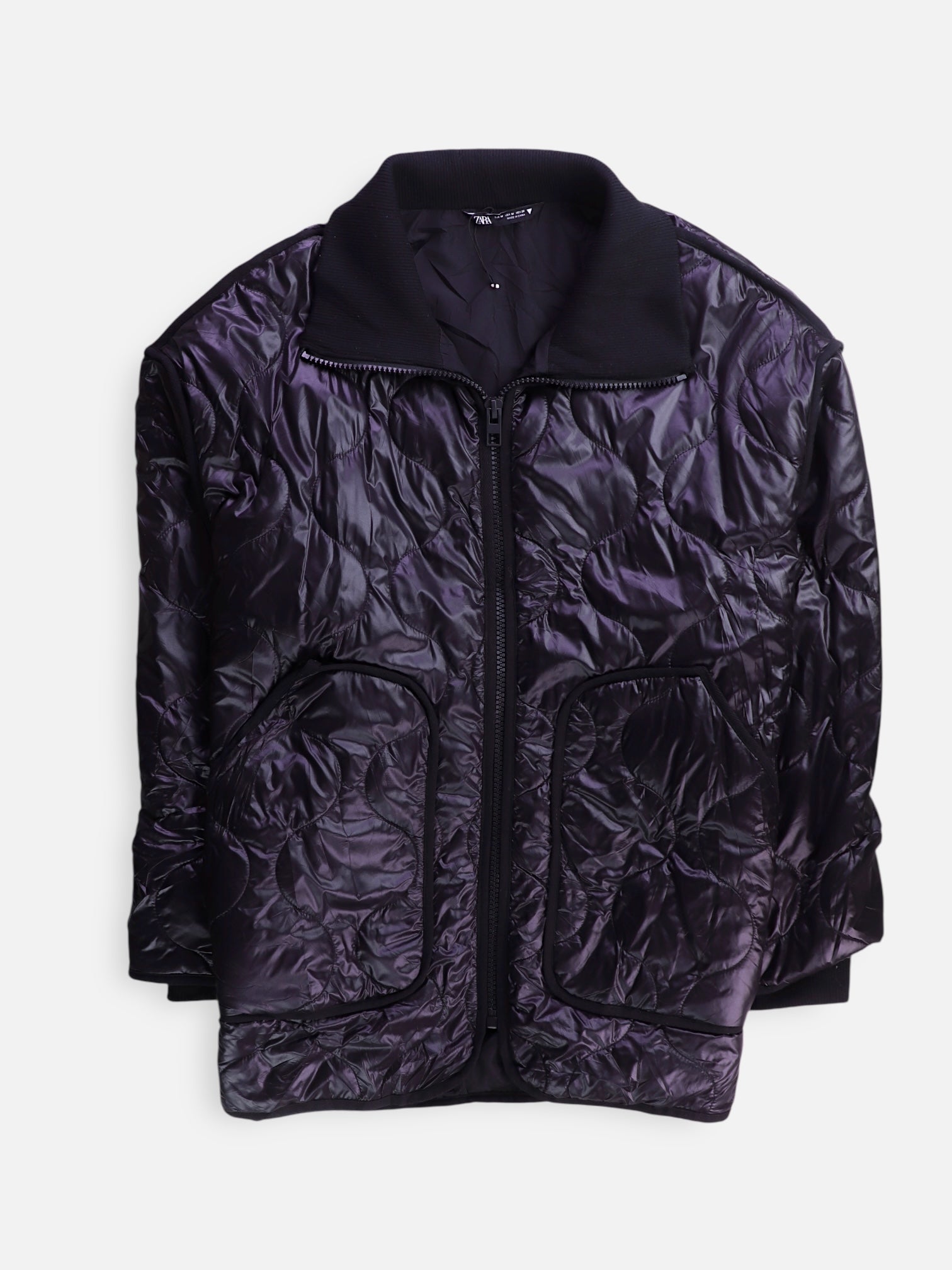 ZARA Chaqueta Puffer Impermeable - Hombre - Medium