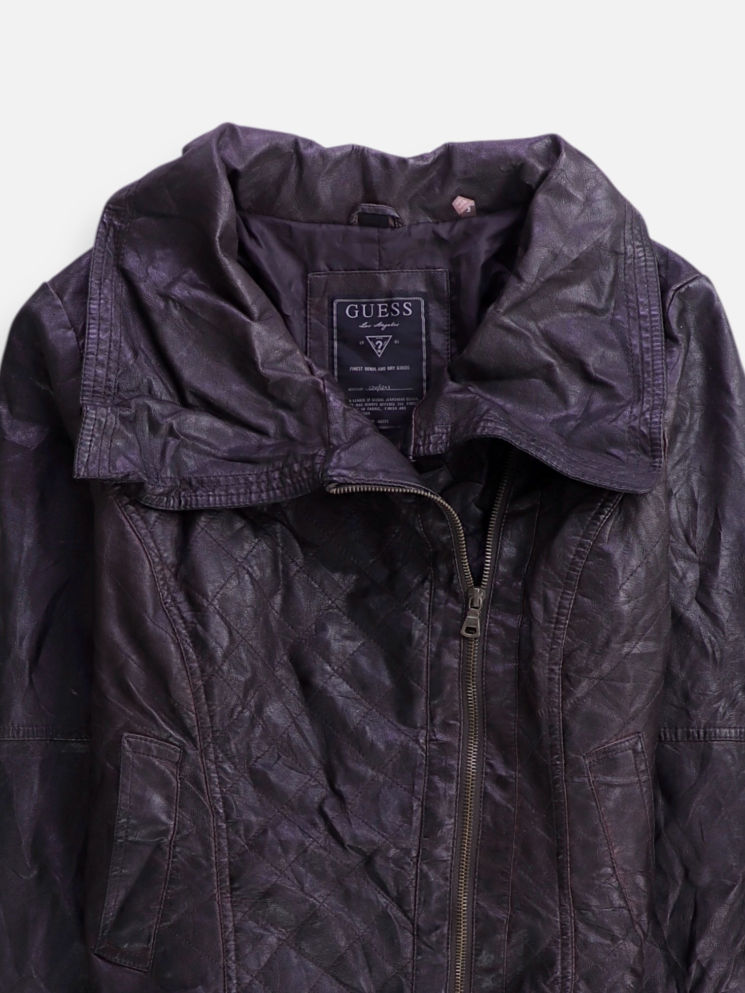 Guess Chaqueta Casual Cuero - Mujer - Large