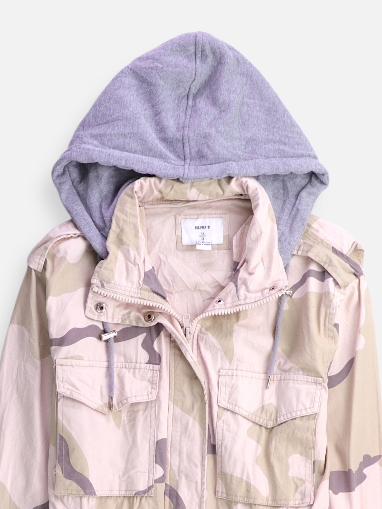 Forever 21 Chaqueta Cazadora Militar - Mujer - Medium