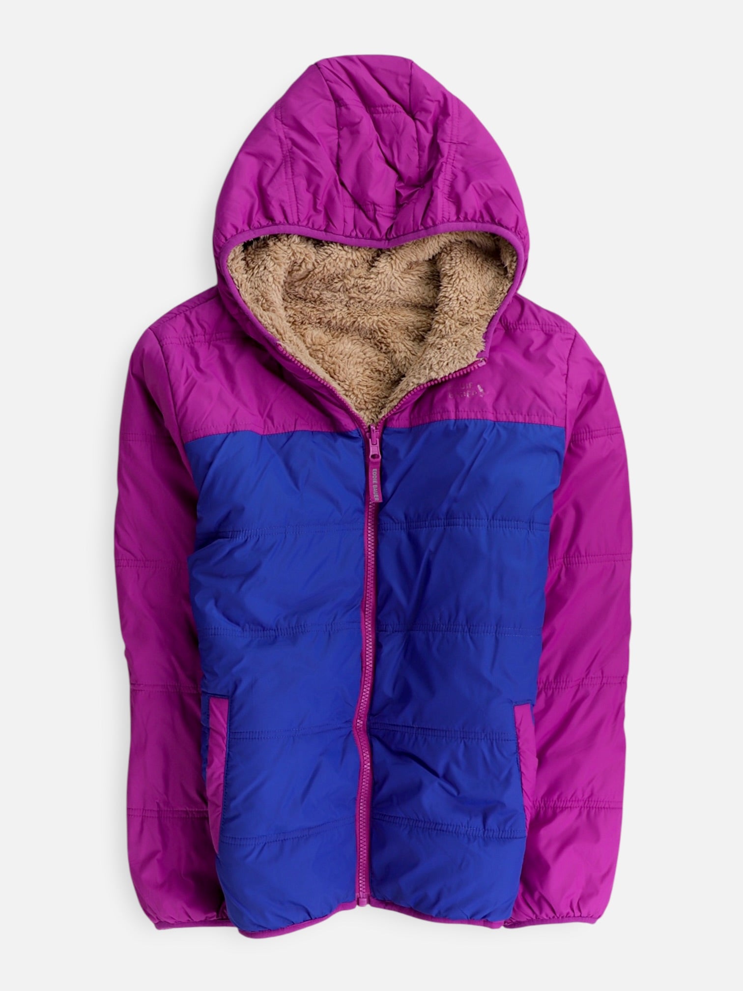 LANDS END Chaqueta Puffer Teddy - Niña - Large - 14-16Y (Años)