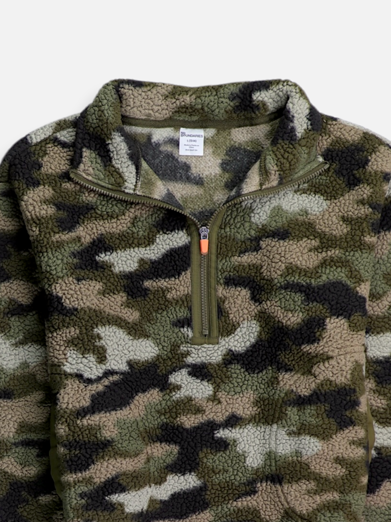 NOBO Sueter Fleece Militar - Niño - Large - 12-14Y (Años)