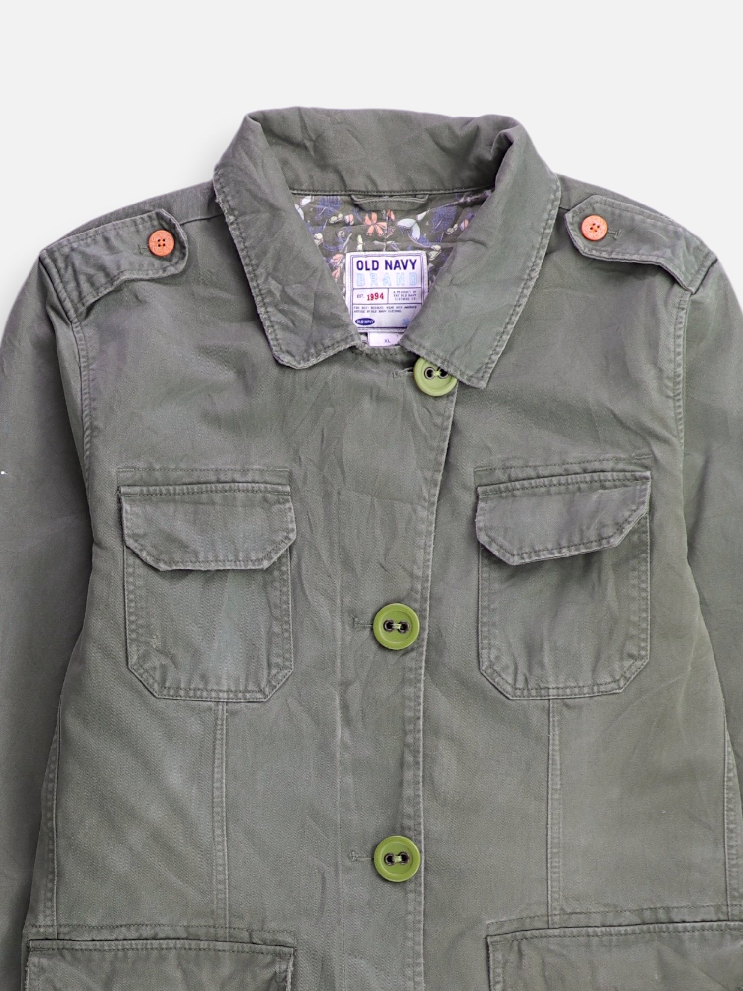 Old Navy Chaqueta Casual Militar - Mujer - XL