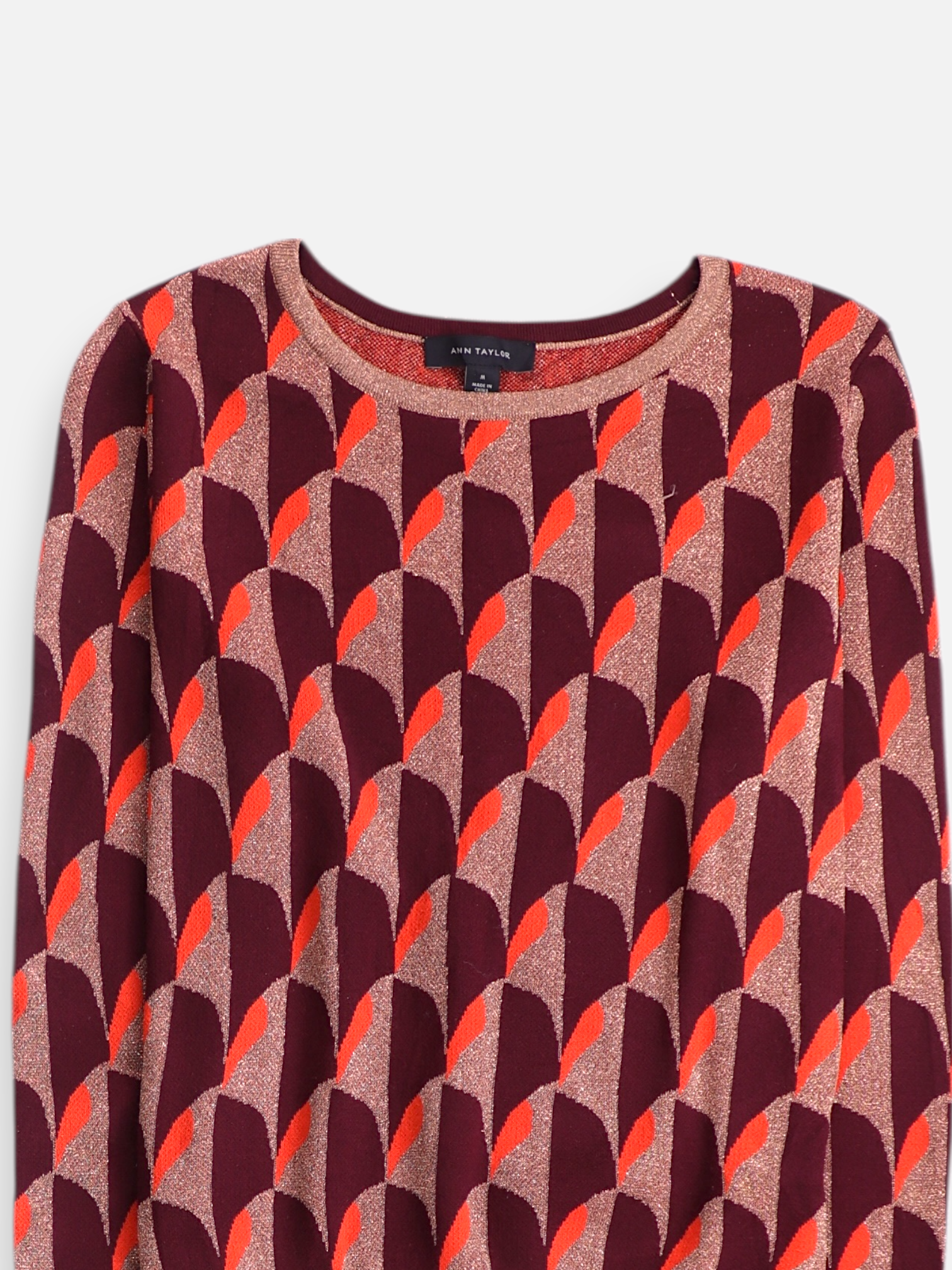 ANN TAYLOR Sueter Casual Color Block - Mujer - Medium