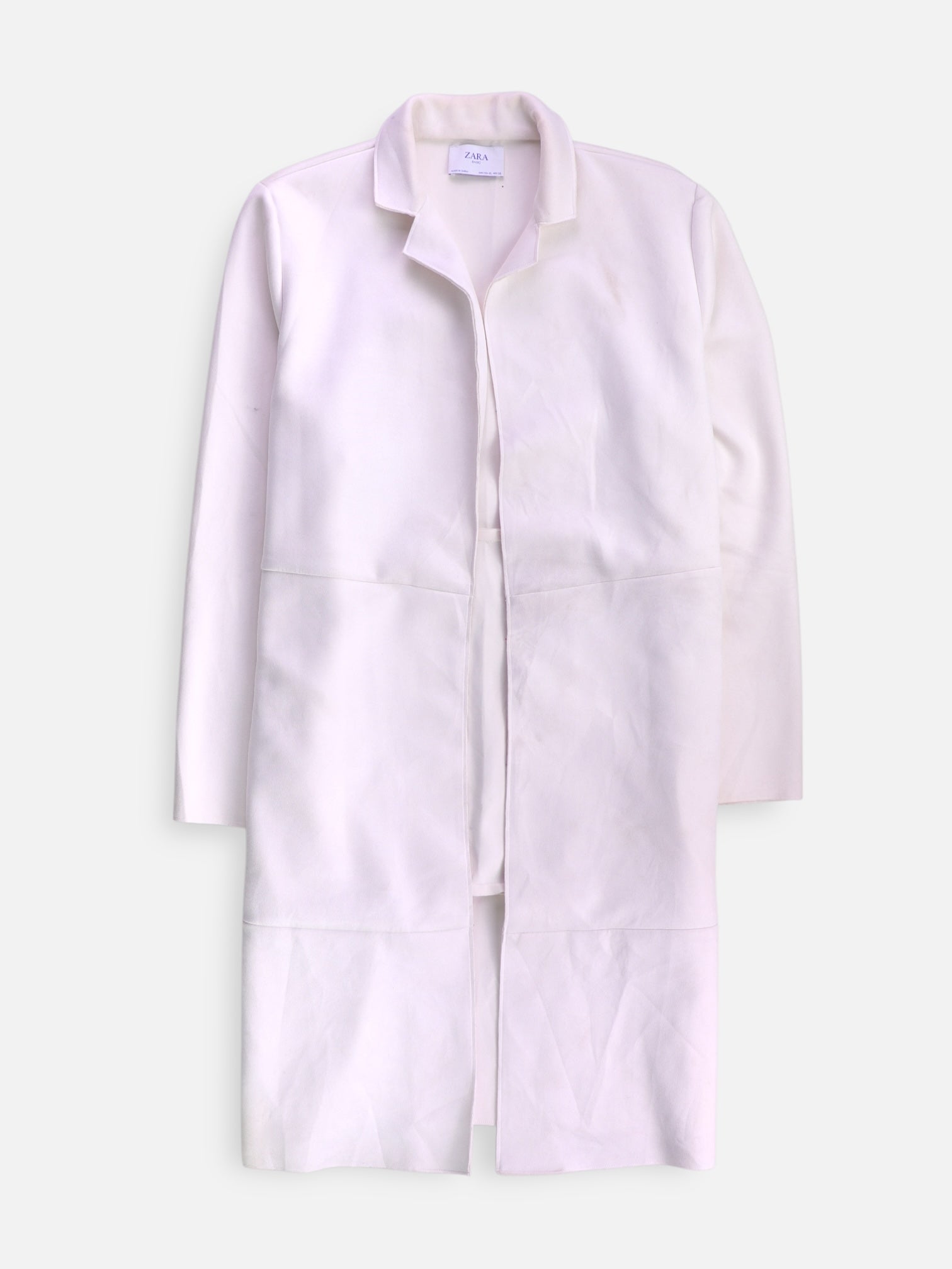 ZARA Abrigo Casual Suede - Mujer - XL