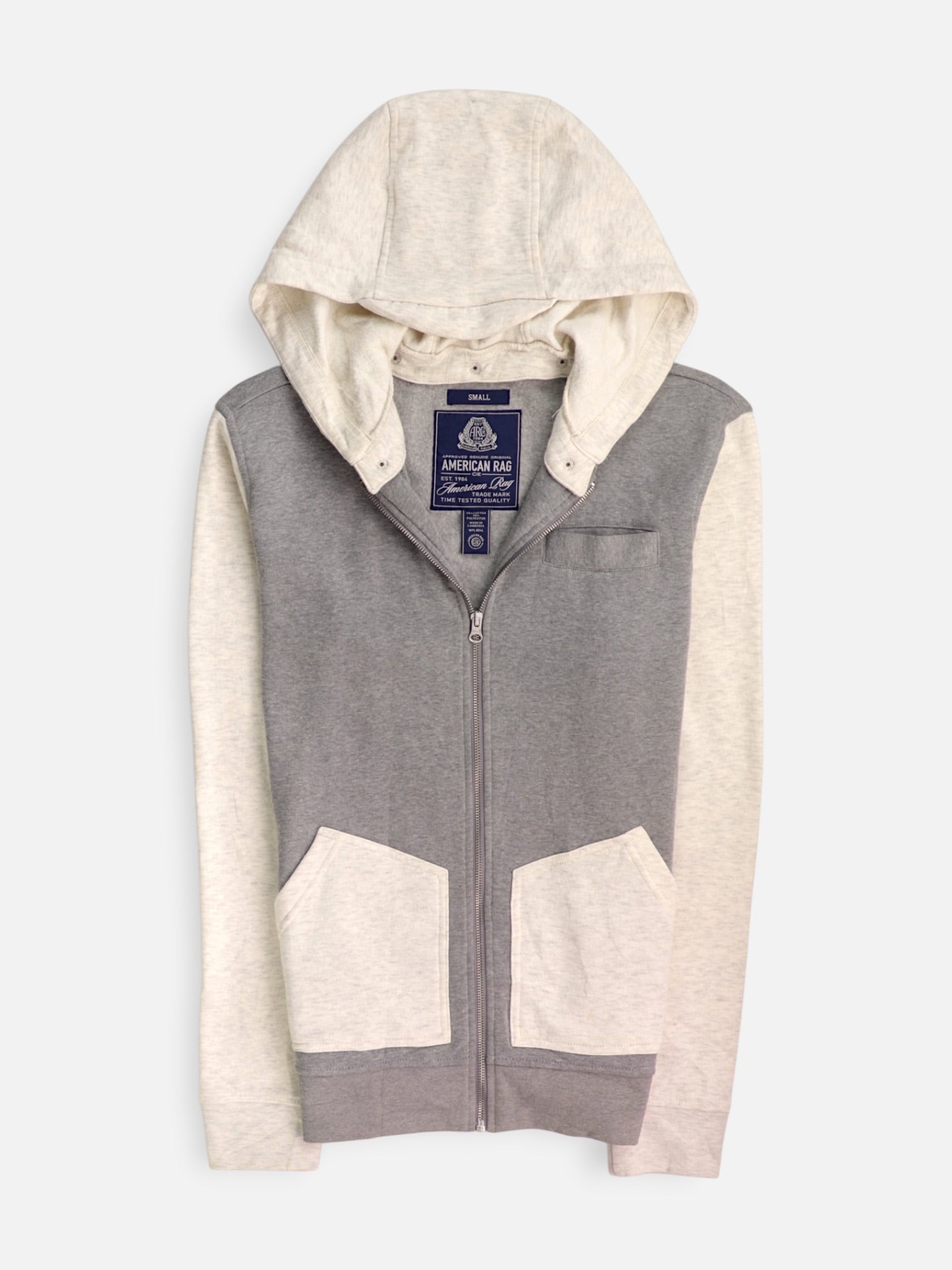 American Rag Sudadera Hoodie Color Block - Hombre - Small
