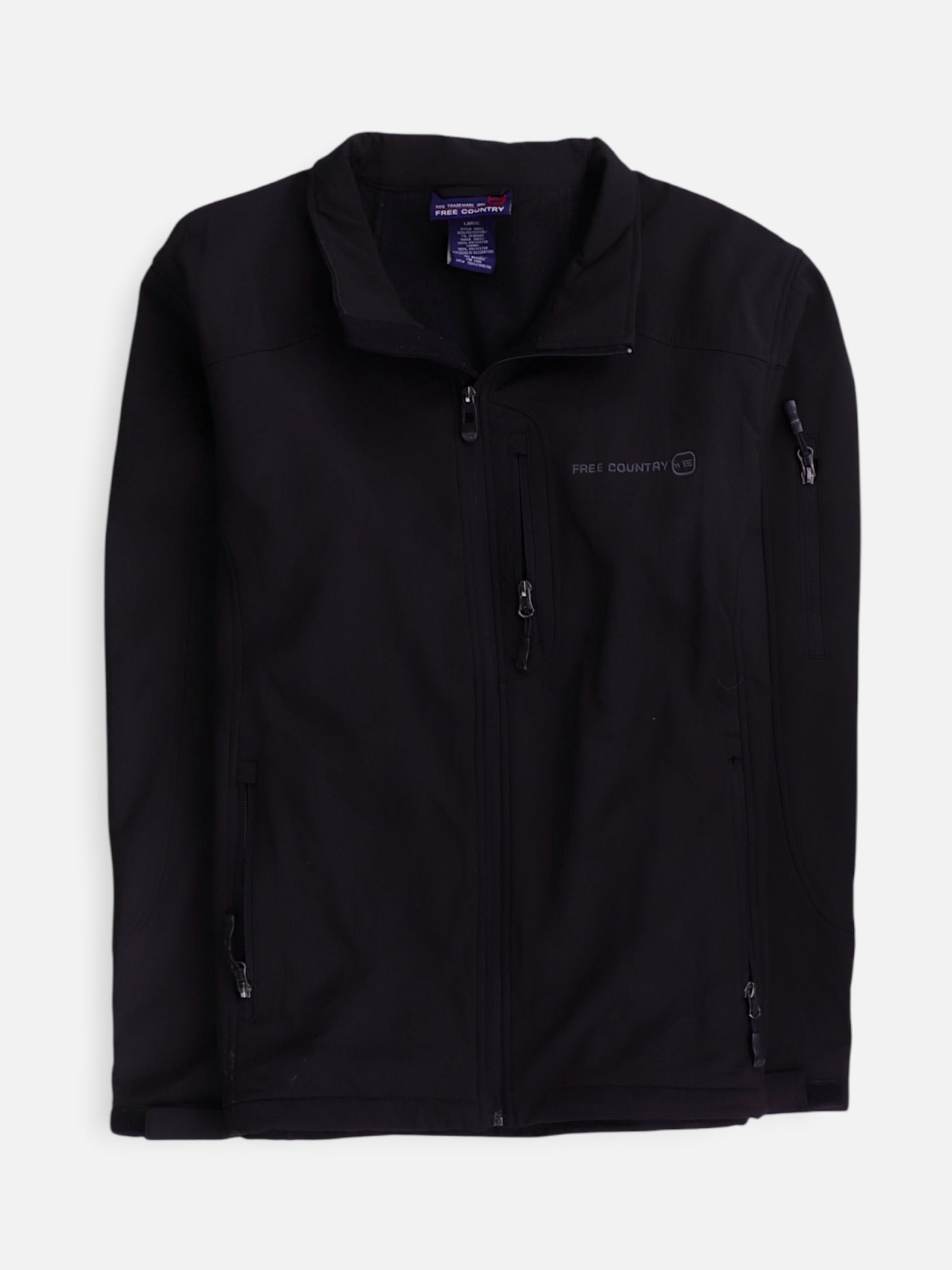 FREE COUNTY Sudadera Fleece Basic - Hombre - Large