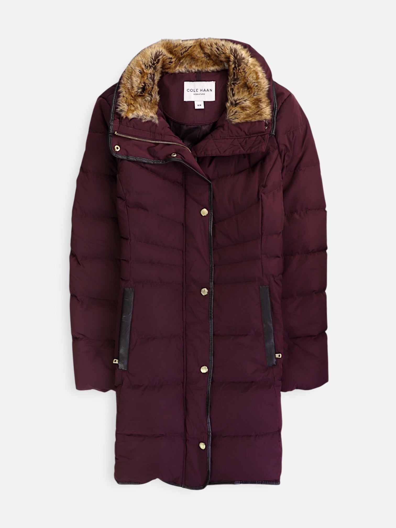 COLE HAAN Abrigo Impermeable Puffer - Mujer - Medium