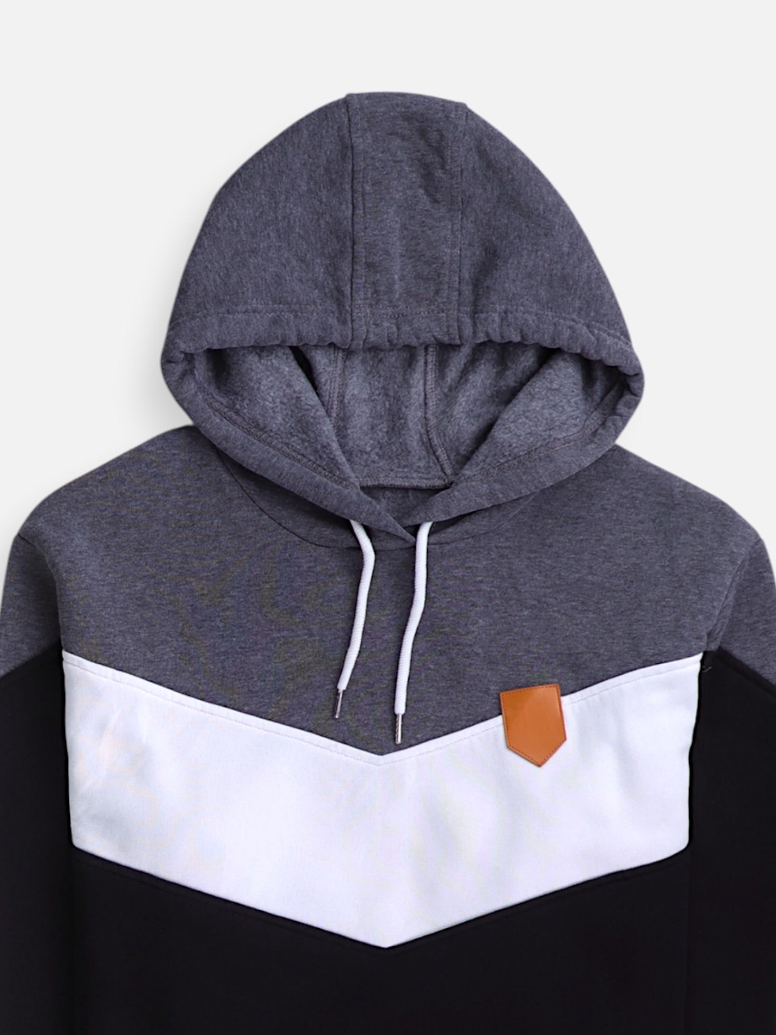 Sudadera Hoodie Color Block - Hombre - Large