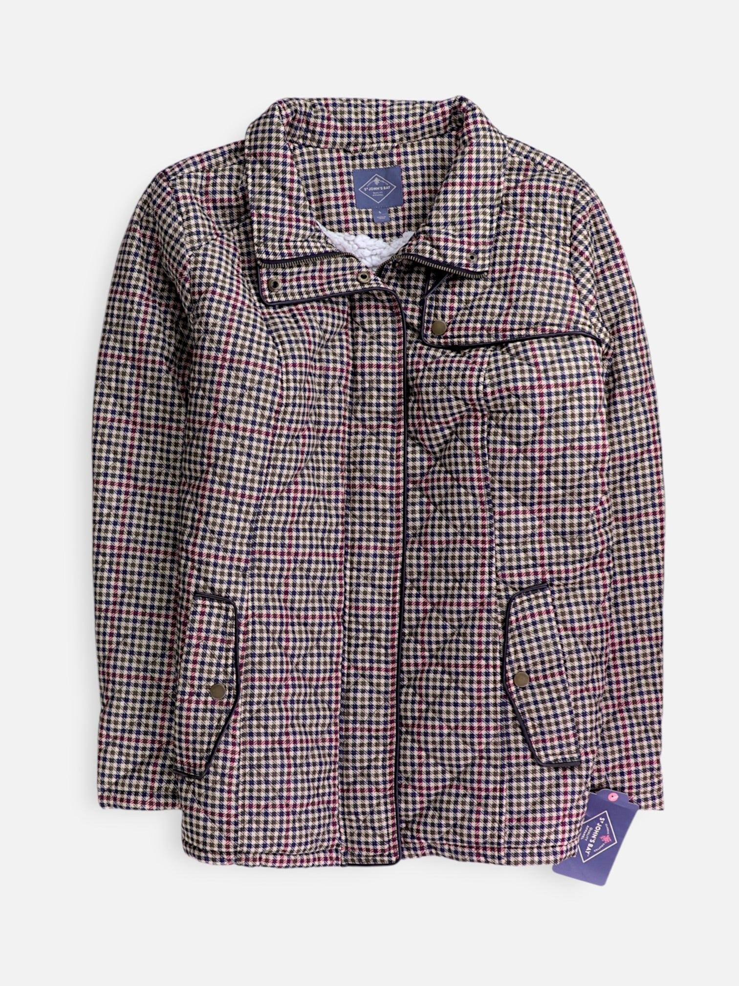 ST JOHNS BAY Chaqueta Puffer Impermeable - Mujer - Large