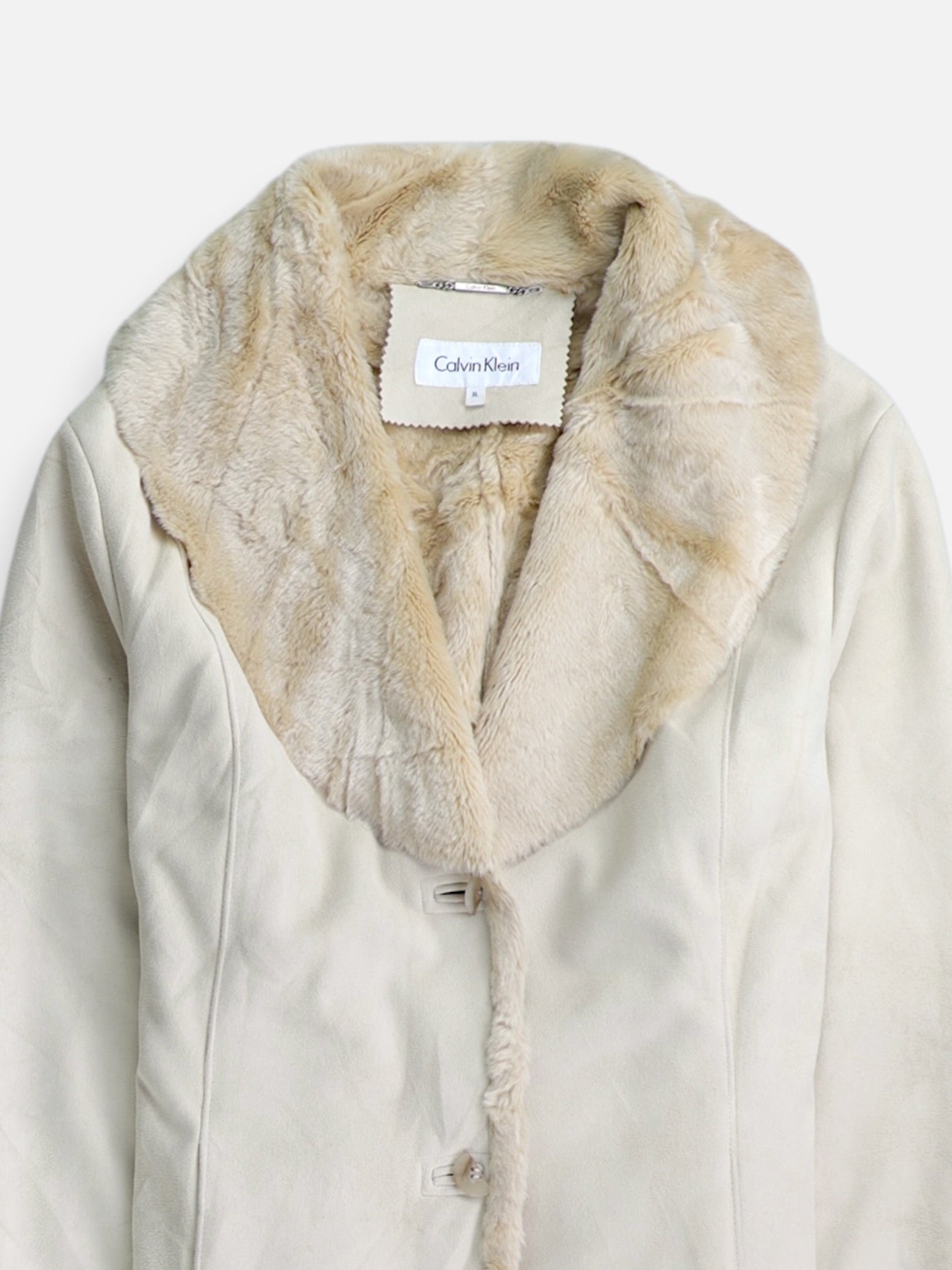 Calvin Klein Abrigo Frock Coat Suede - Mujer - XL