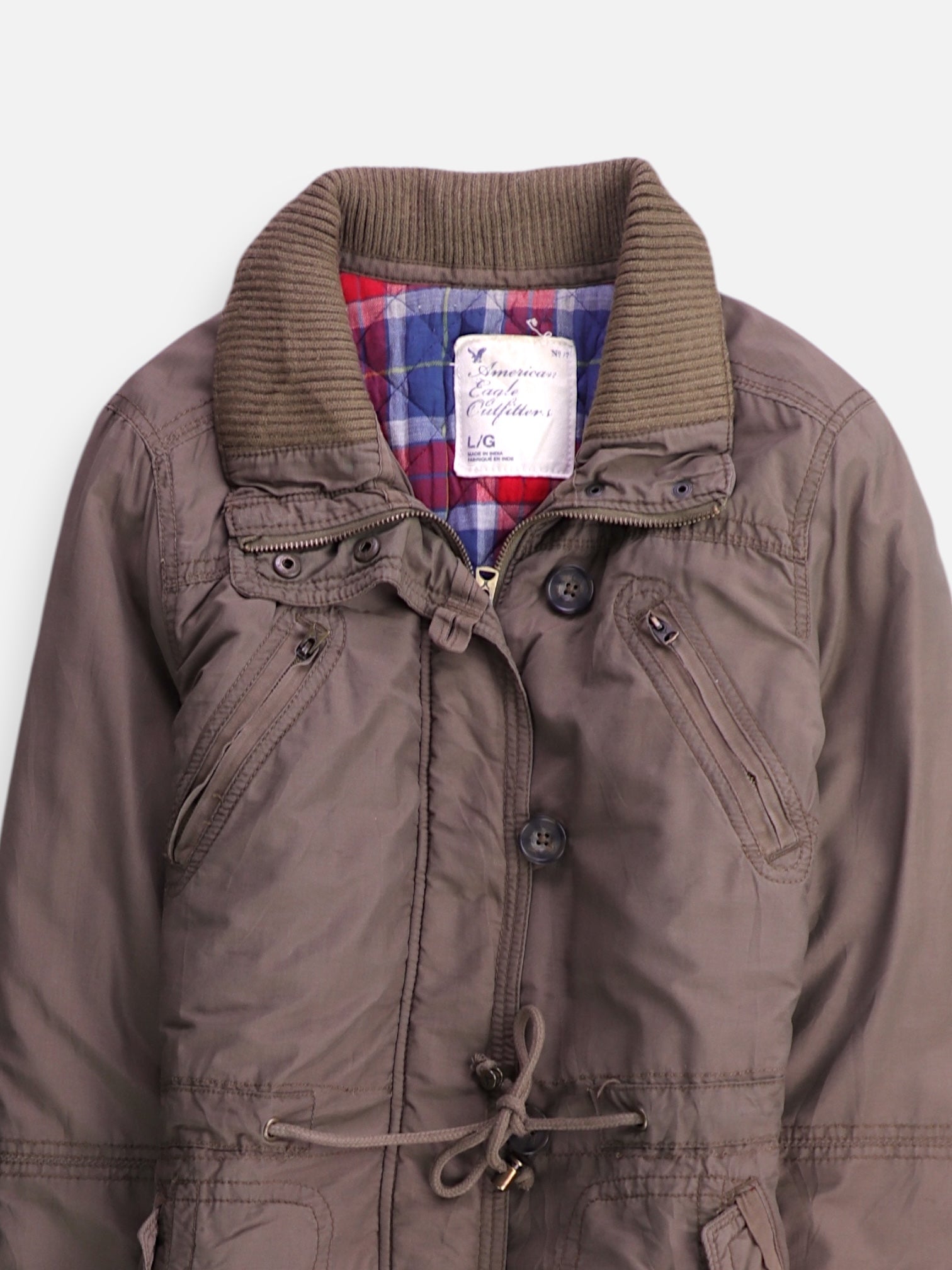 American Eagle Chaqueta Casual Cargo - Mujer - Large
